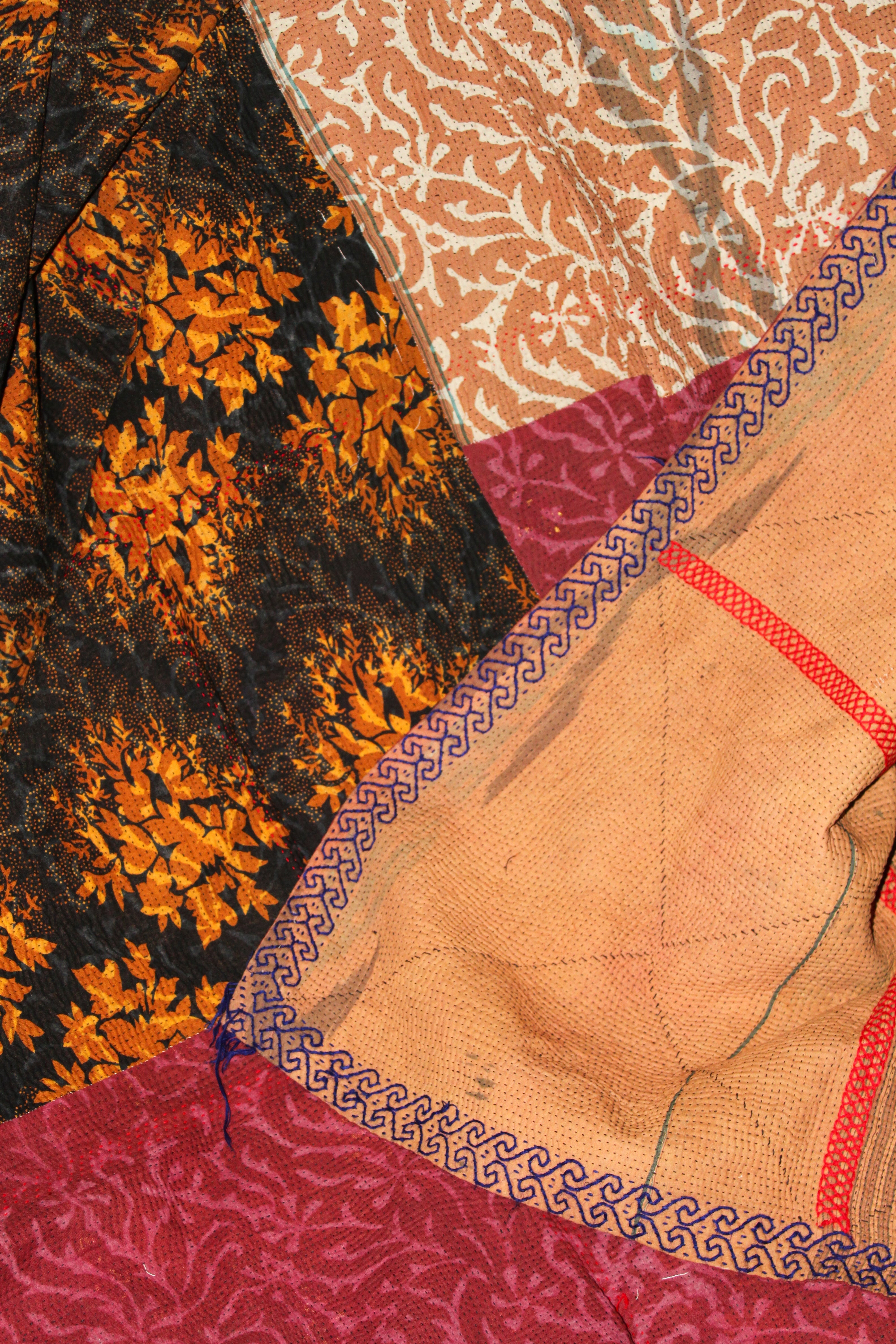 Kantha Quilts - Fine stitch