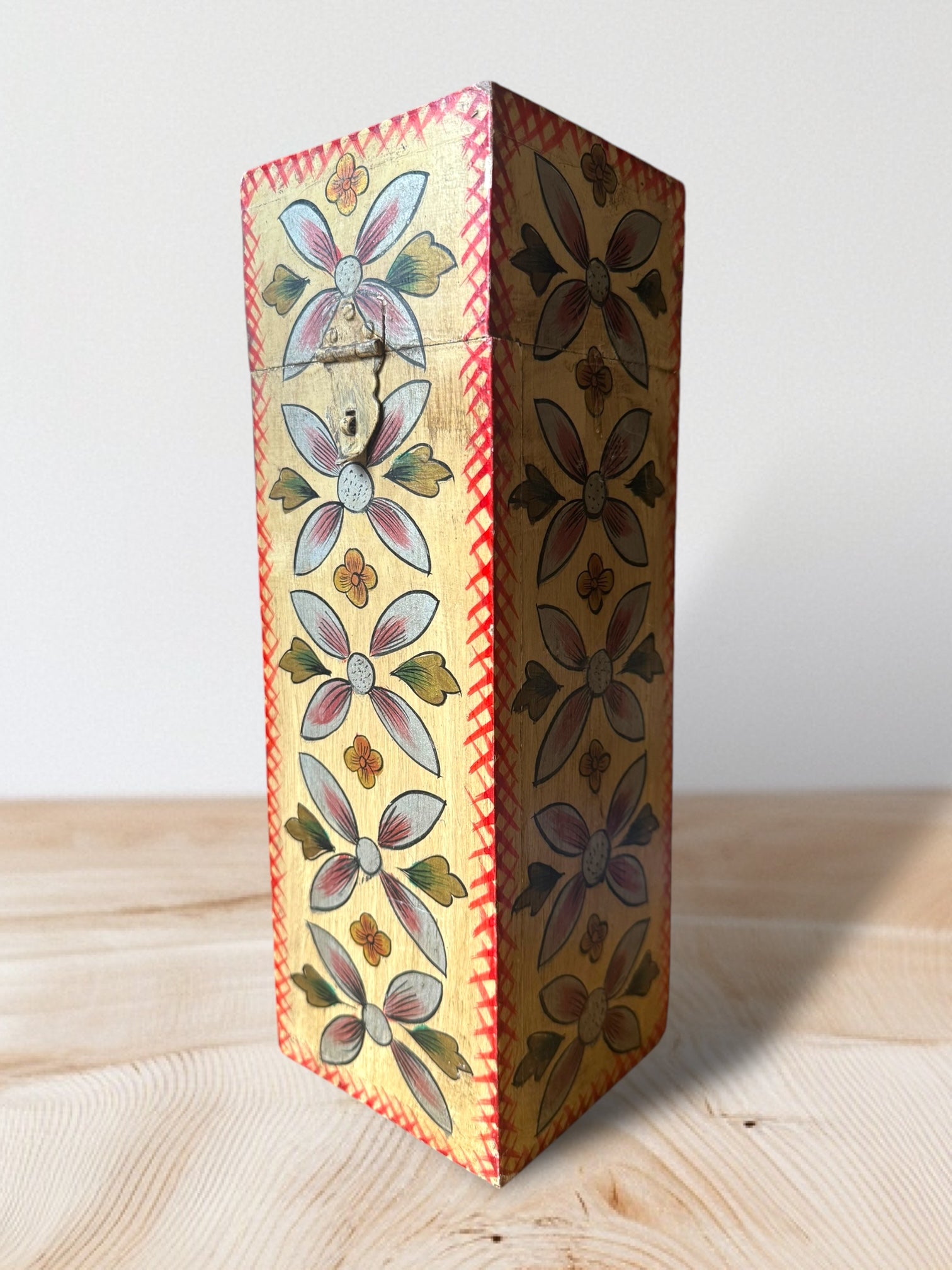 Handpainted Indian storage box 1