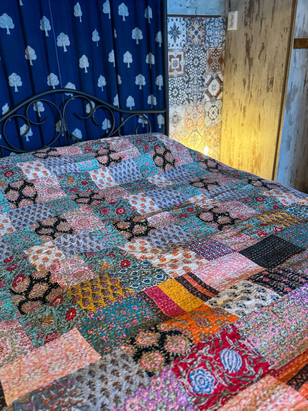 Big Quilt - Blockprint kantha patchwork 2