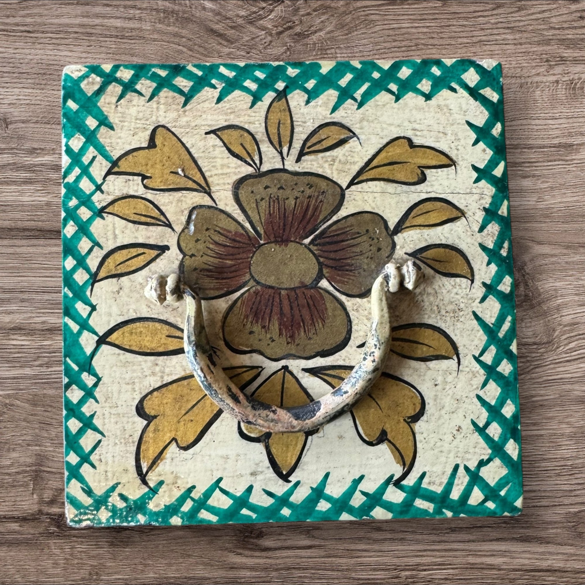 Handpainted Indian storage box 2