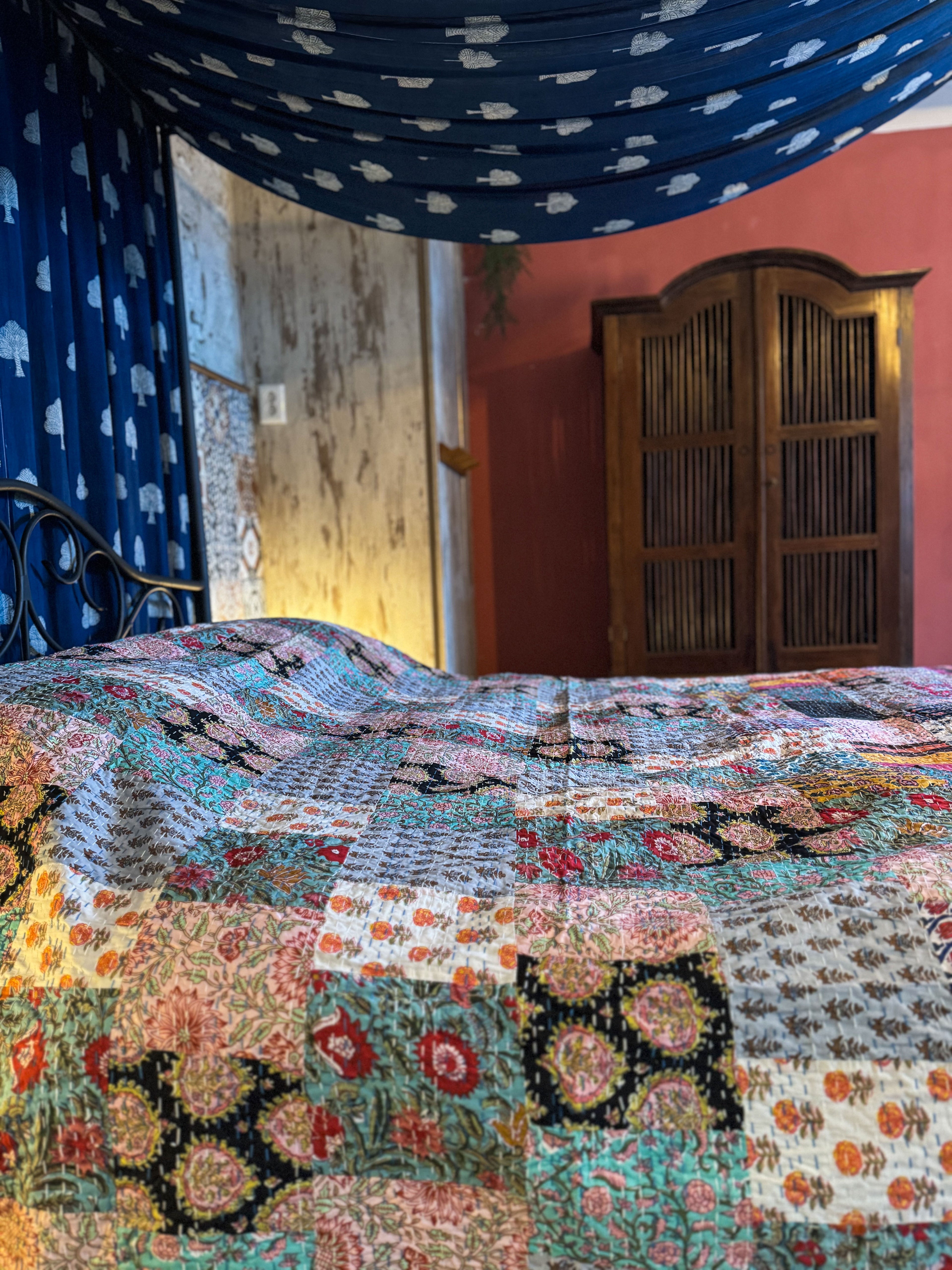 Big Quilt - Blockprint kantha patchwork 2