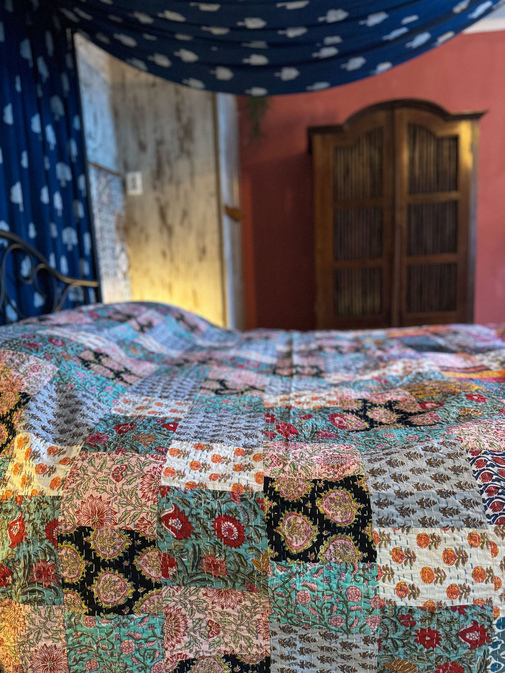 Big Quilt - Blockprint kantha patchwork 2