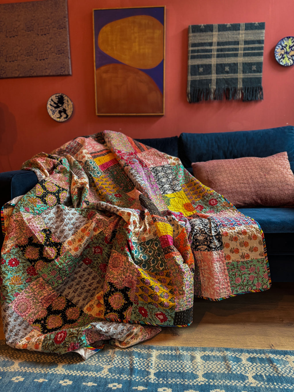 Big Quilt - Blockprint kantha patchwork 2