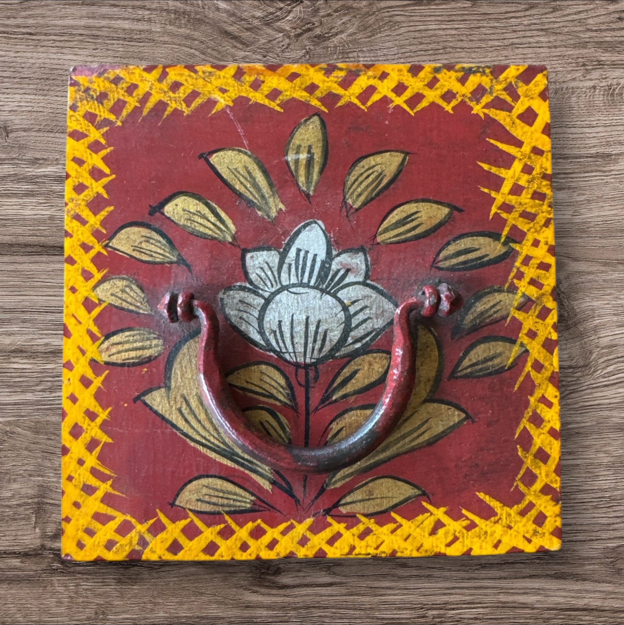 Handpainted Indian storage box 5