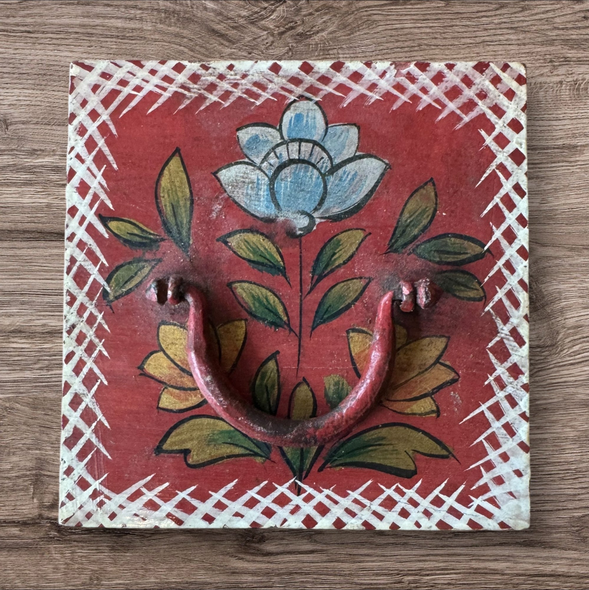 Handpainted Indian storage box 6