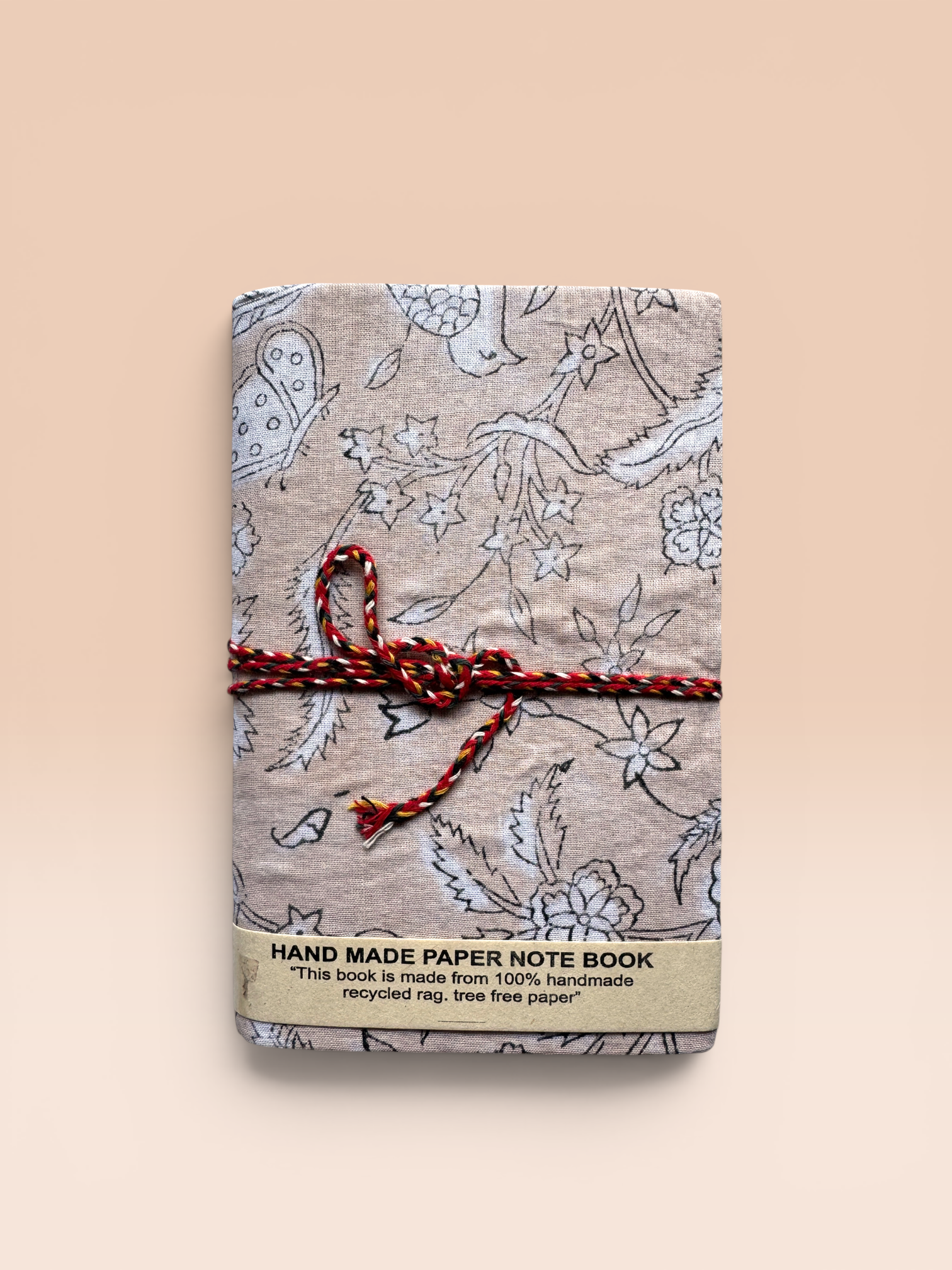 Block printed Journaling Book - Small (Soft Pink)