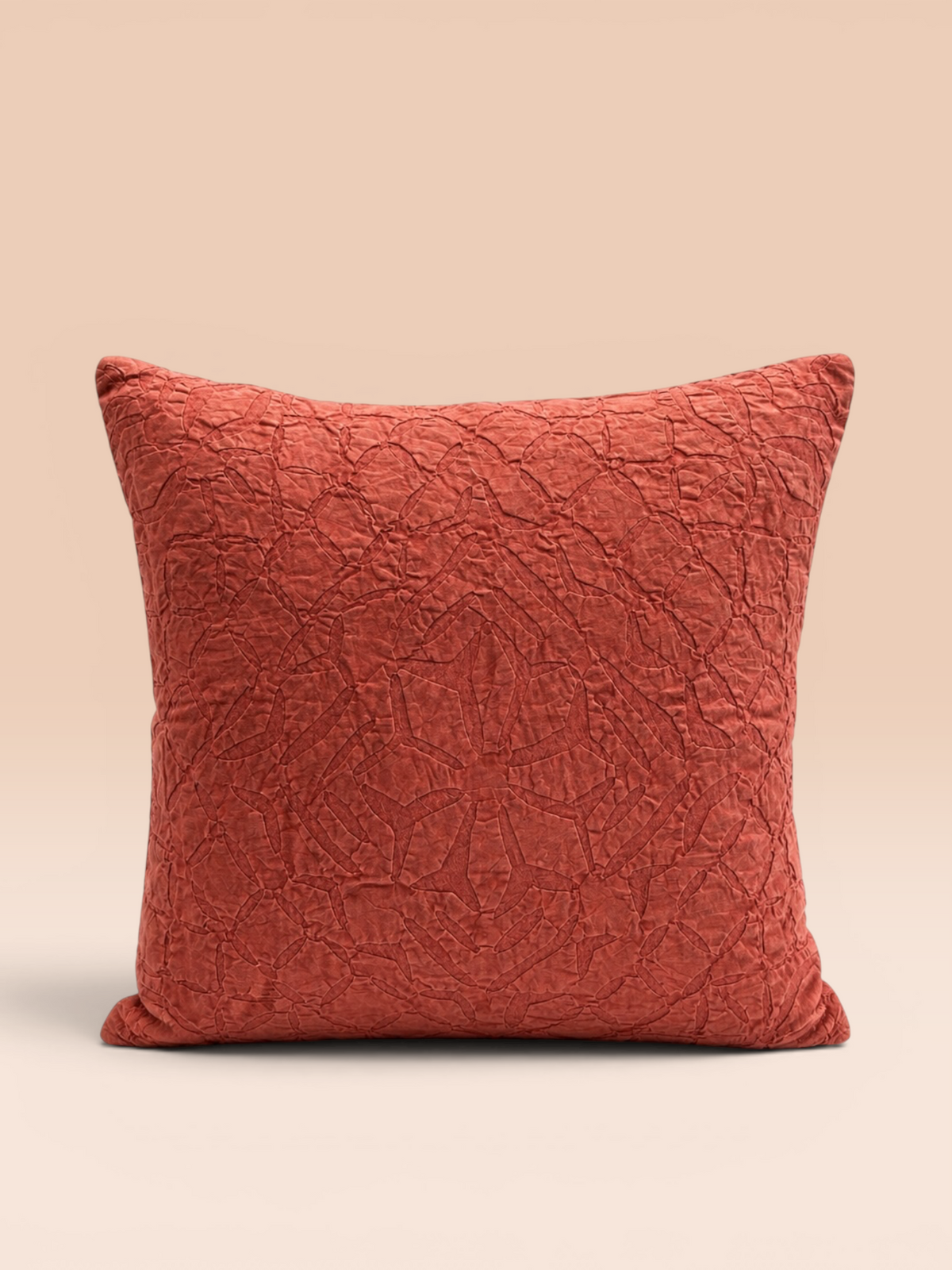 Cushion Cover Applique - BrickRed
