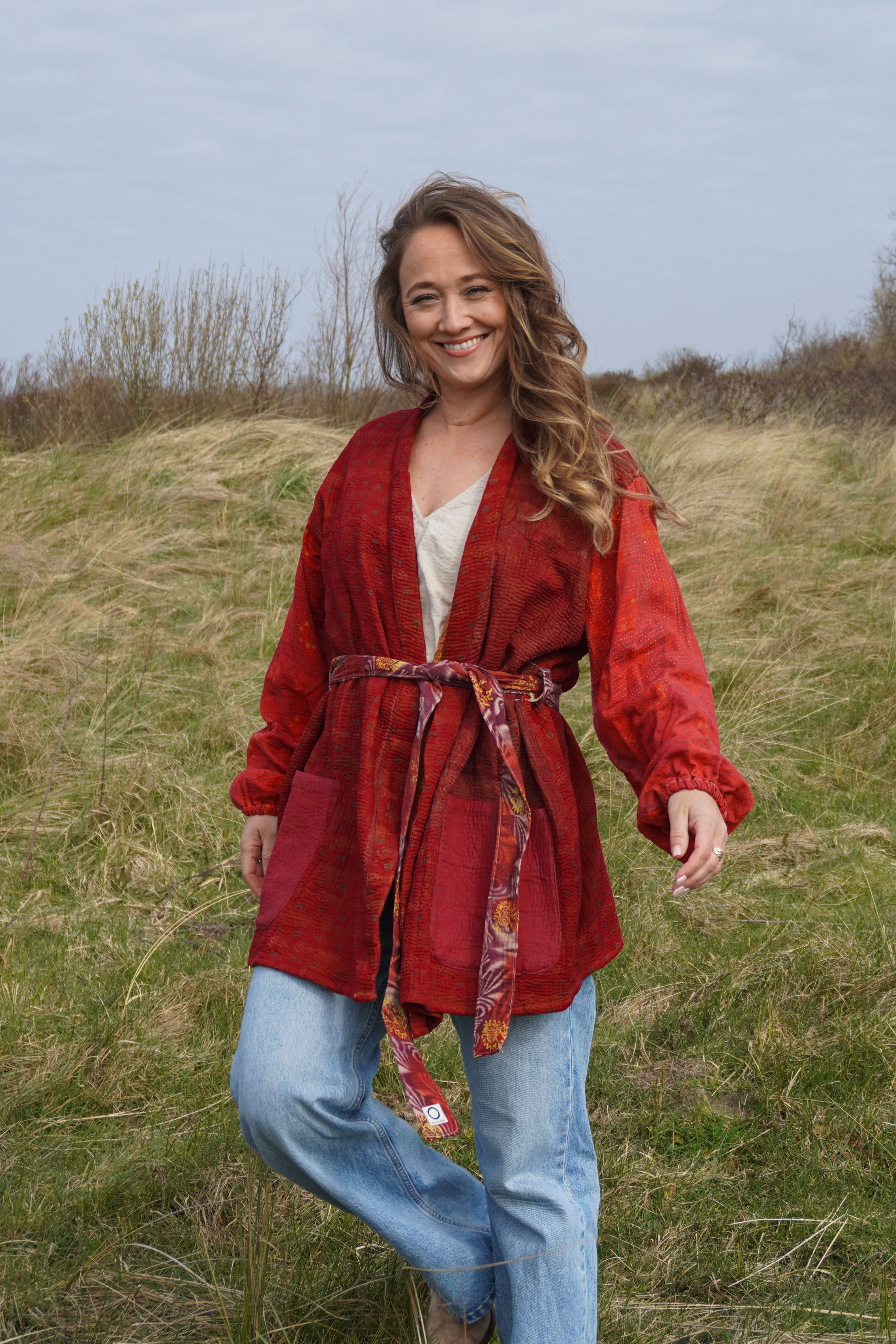 Majstudio / sari coat mid / Vintage india rugged 085