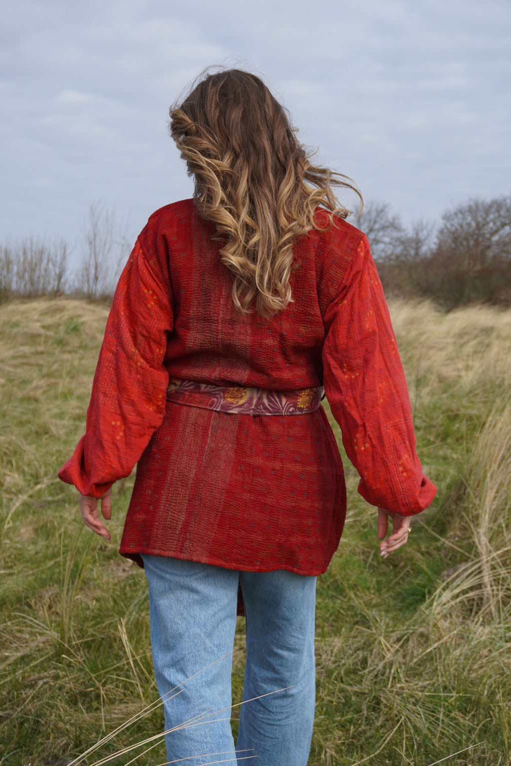 Majstudio / sari coat mid / Vintage india rugged 085