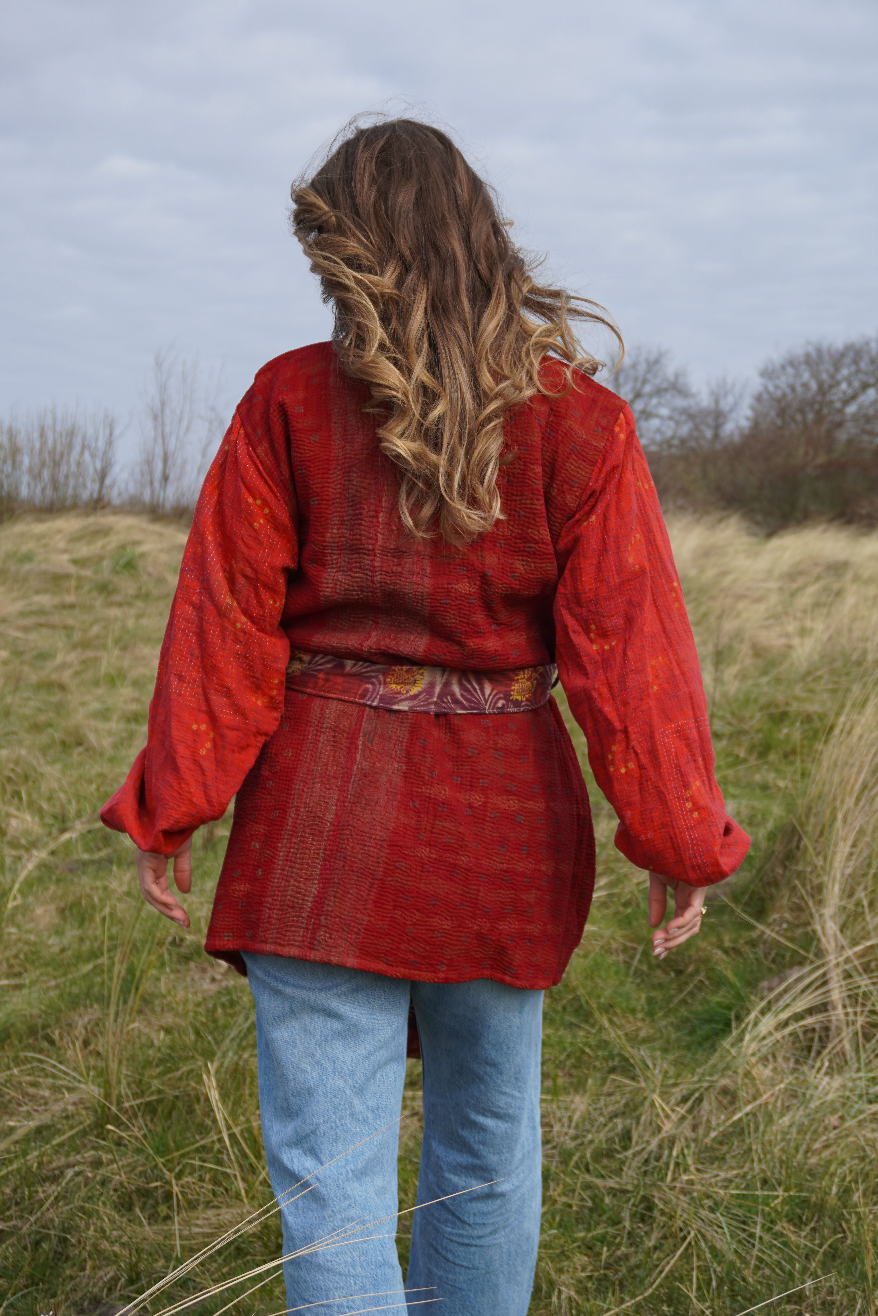 Majstudio / sari coat mid / Vintage india rugged 085