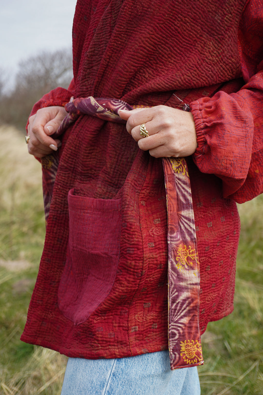 Majstudio / sari coat mid / Vintage india rugged 085