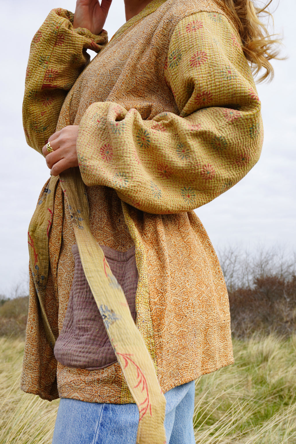 Majstudio / sari coat mid / Vintage india rugged 086