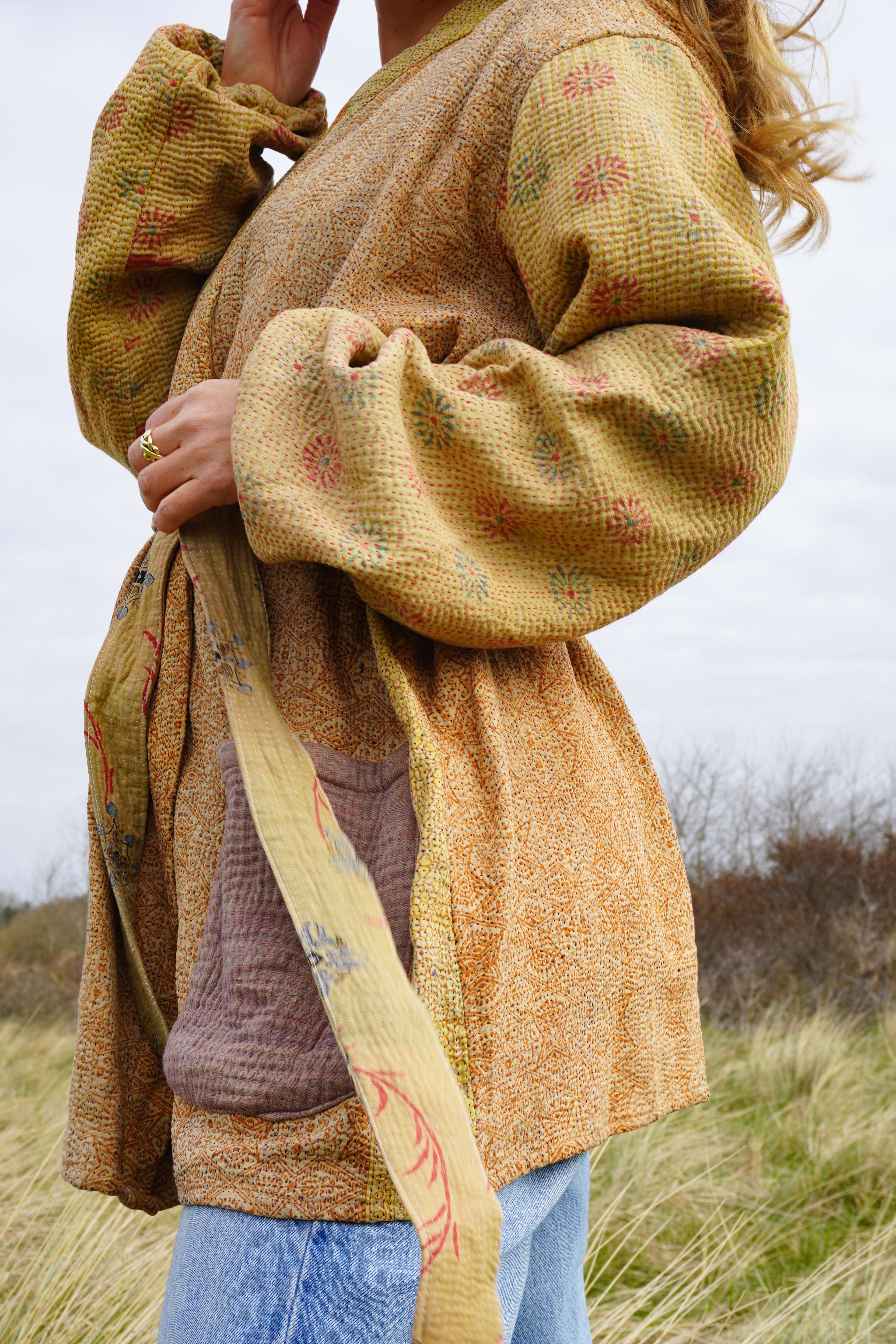 Majstudio / sari coat mid / Vintage india rugged 086