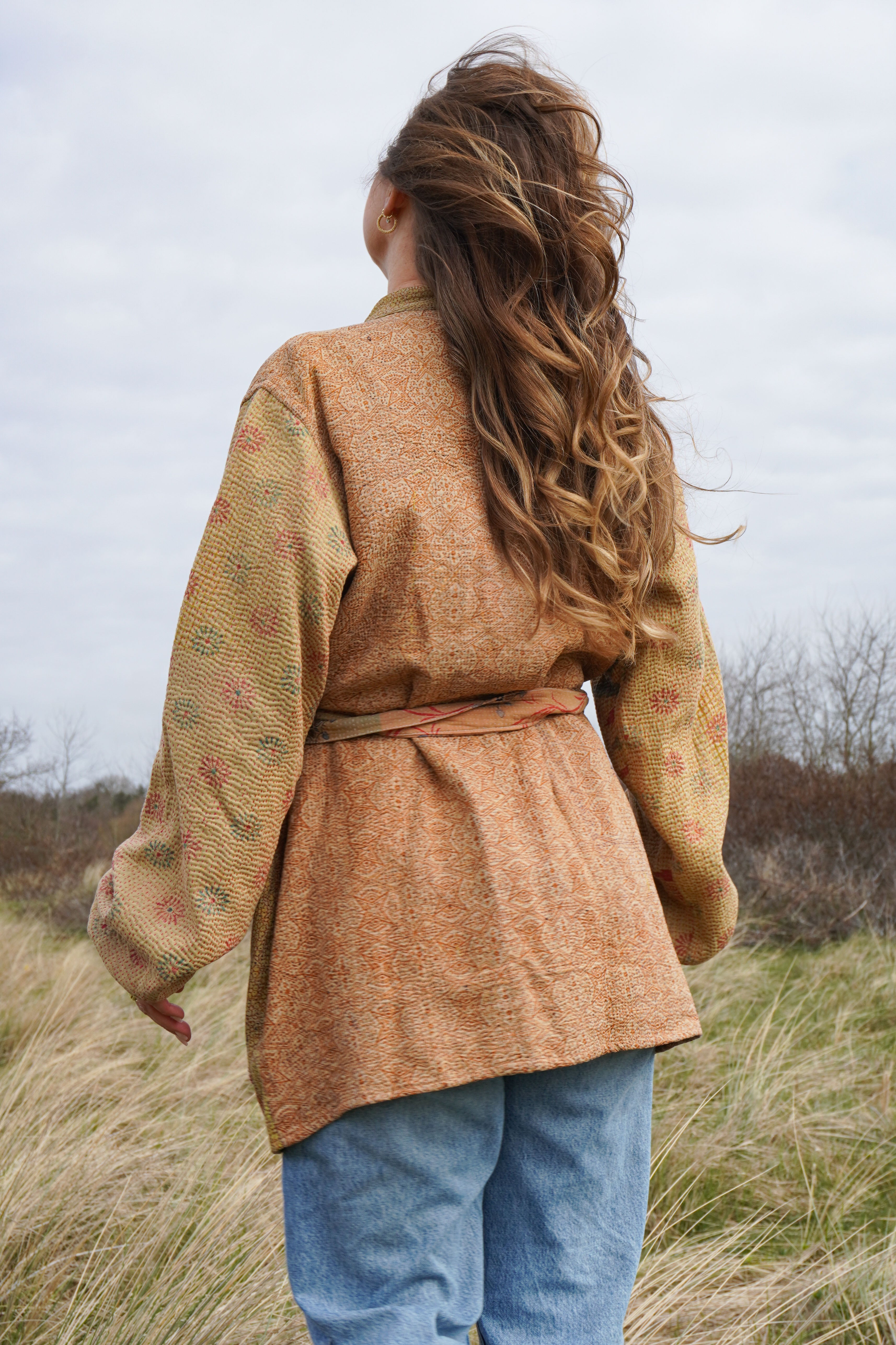 Majstudio / sari coat mid / Vintage india rugged 086