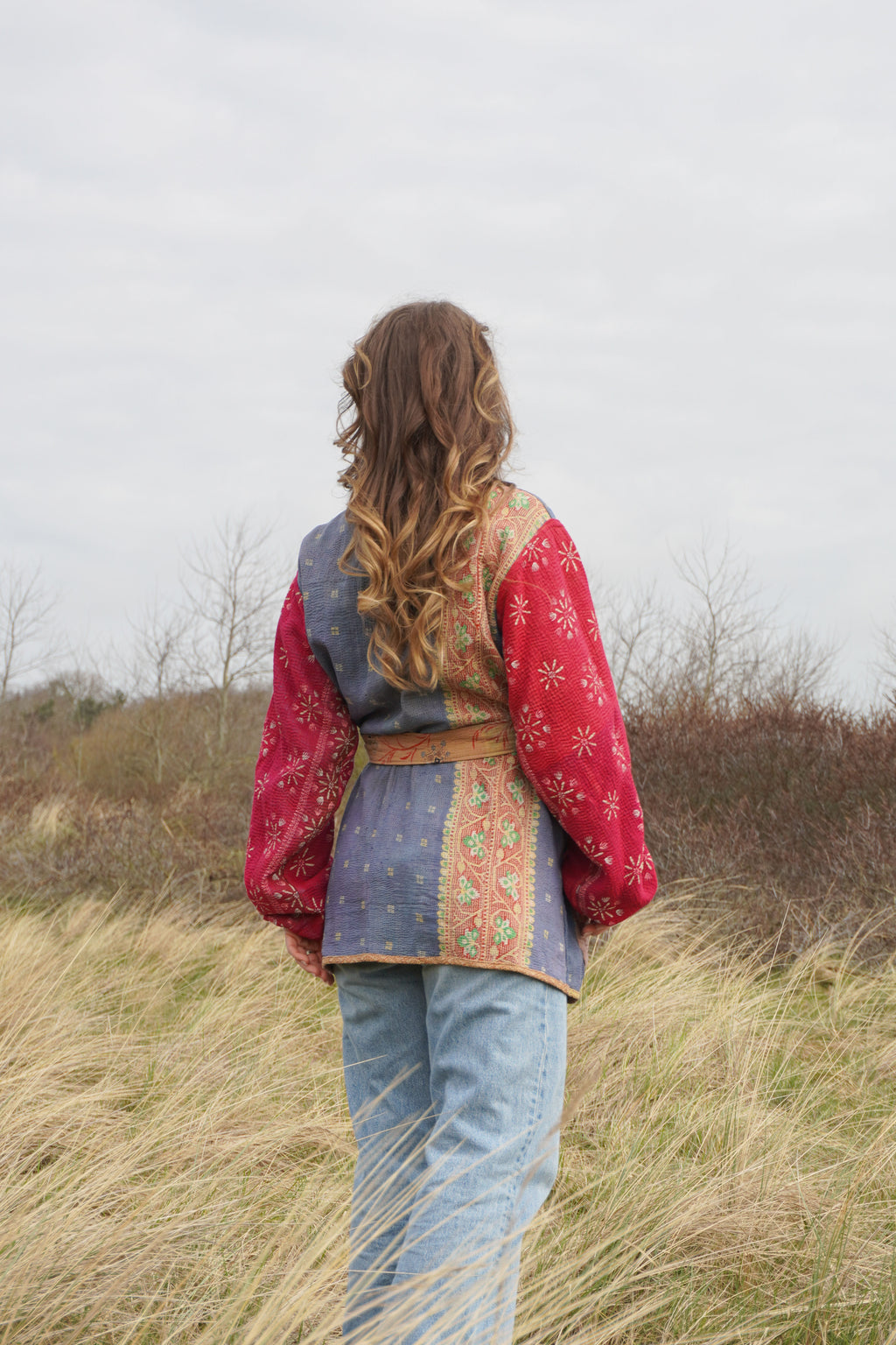 Majstudio / sari coat mid / Vintage india rugged 086