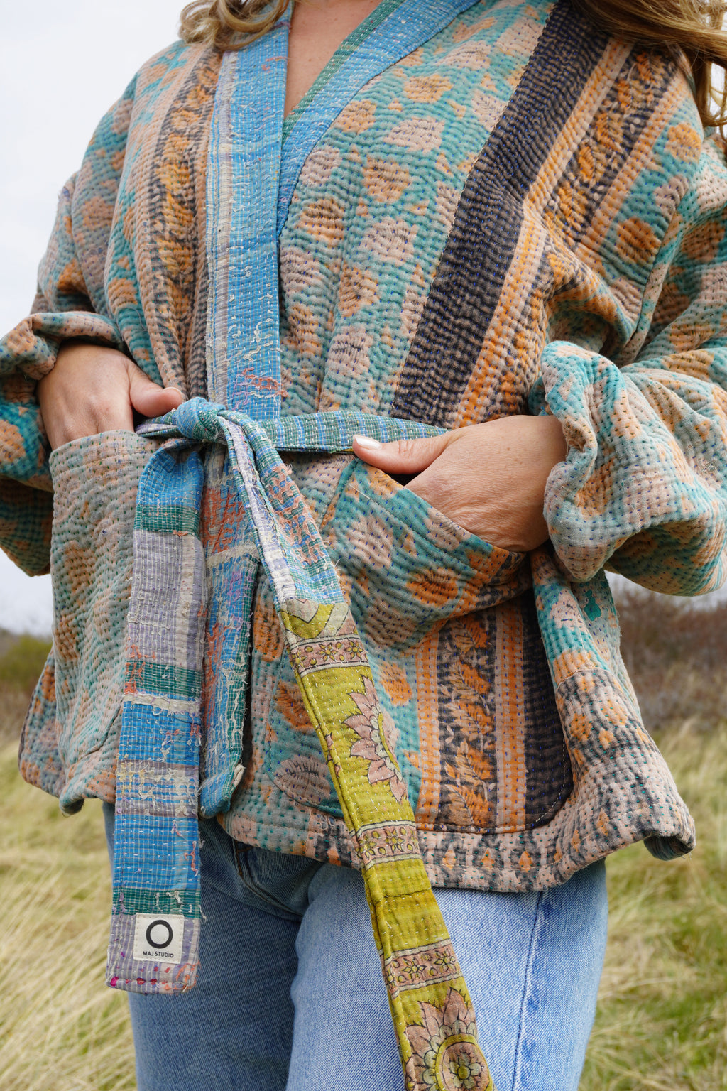 Majstudio / sari coat short / vintage rugged 080