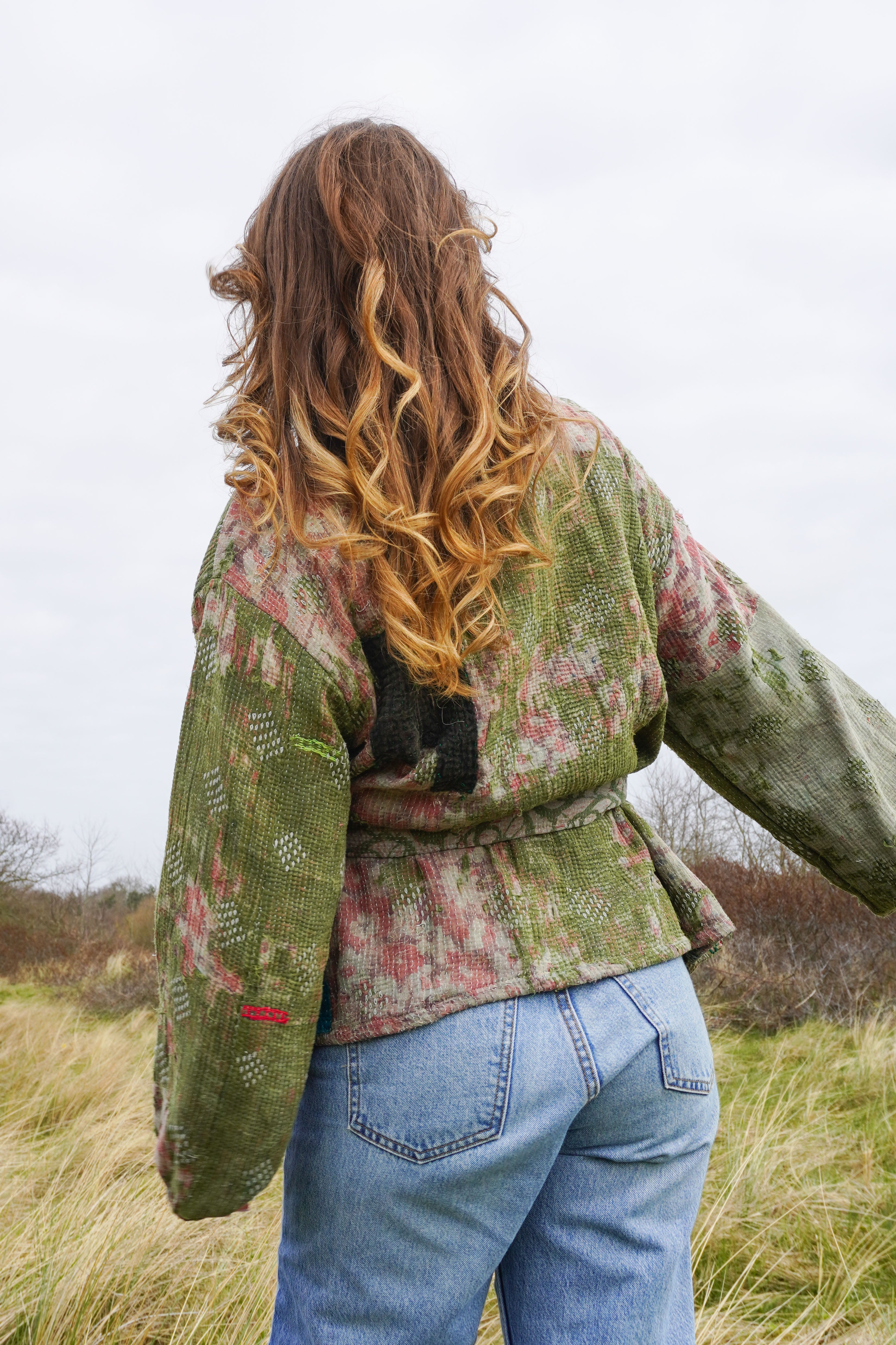 Majstudio / sari coat short / vintage rugged 082