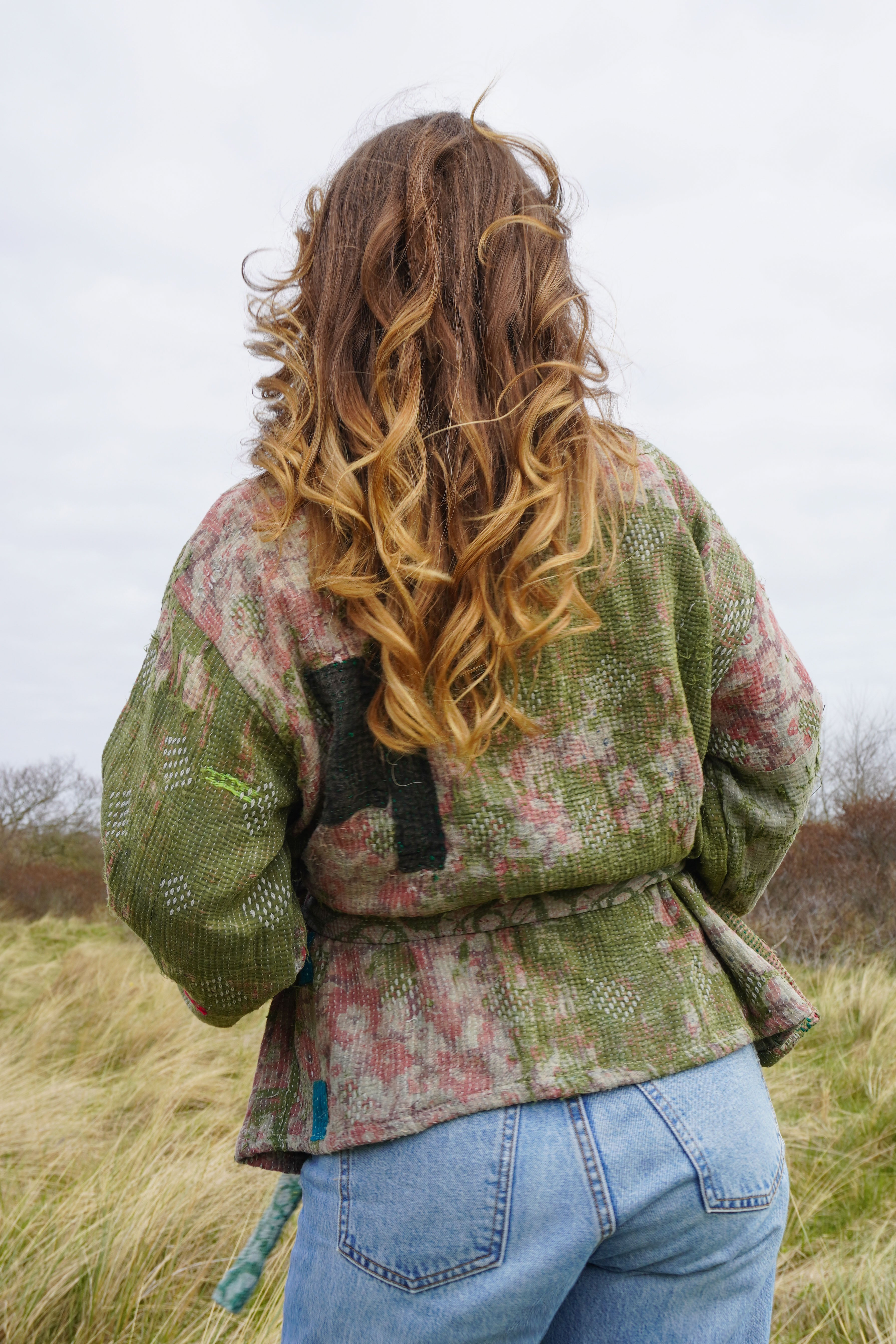 Majstudio / sari coat short / vintage rugged 082