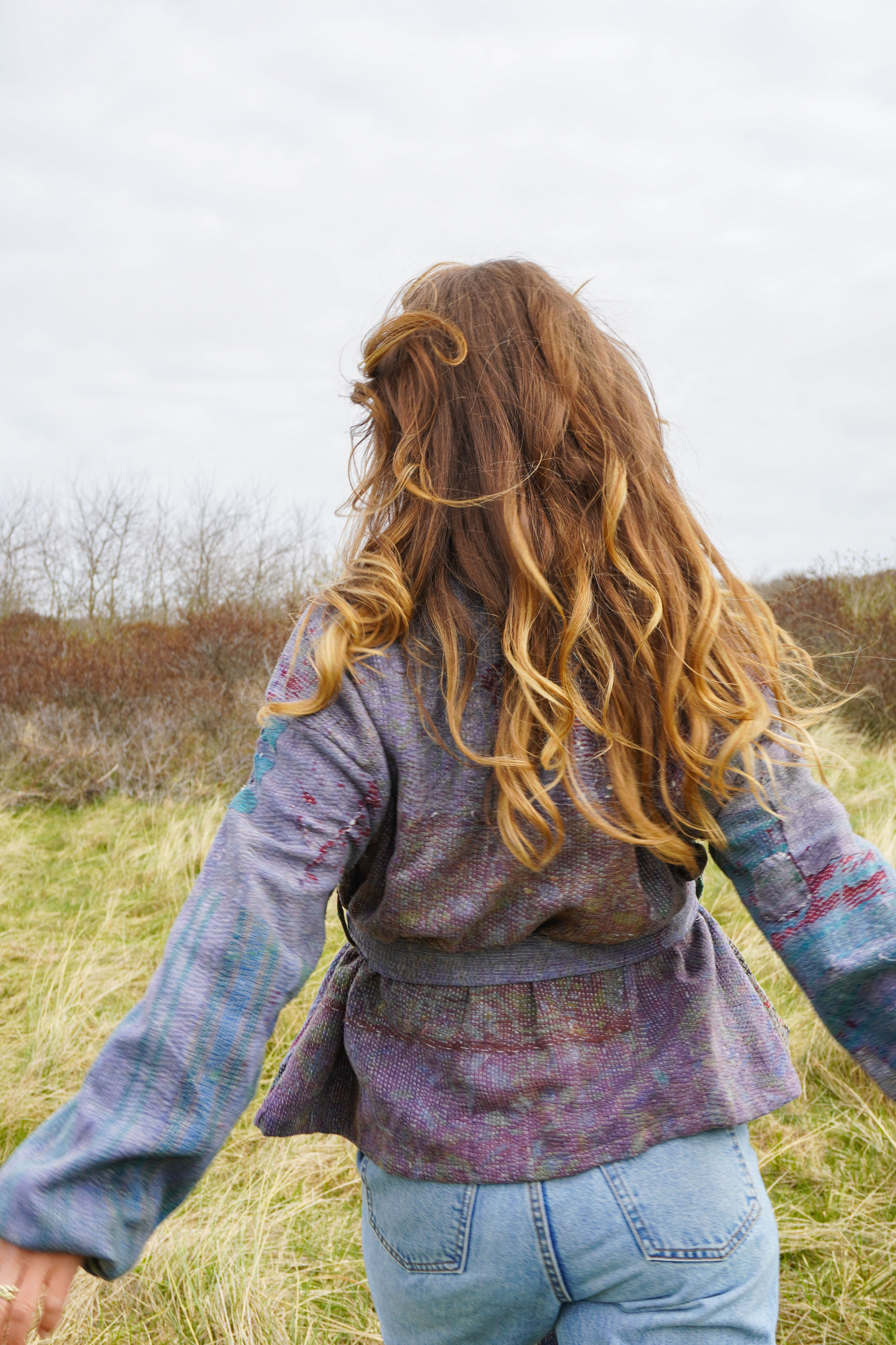 Majstudio / sari coat short / vintage rugged 083