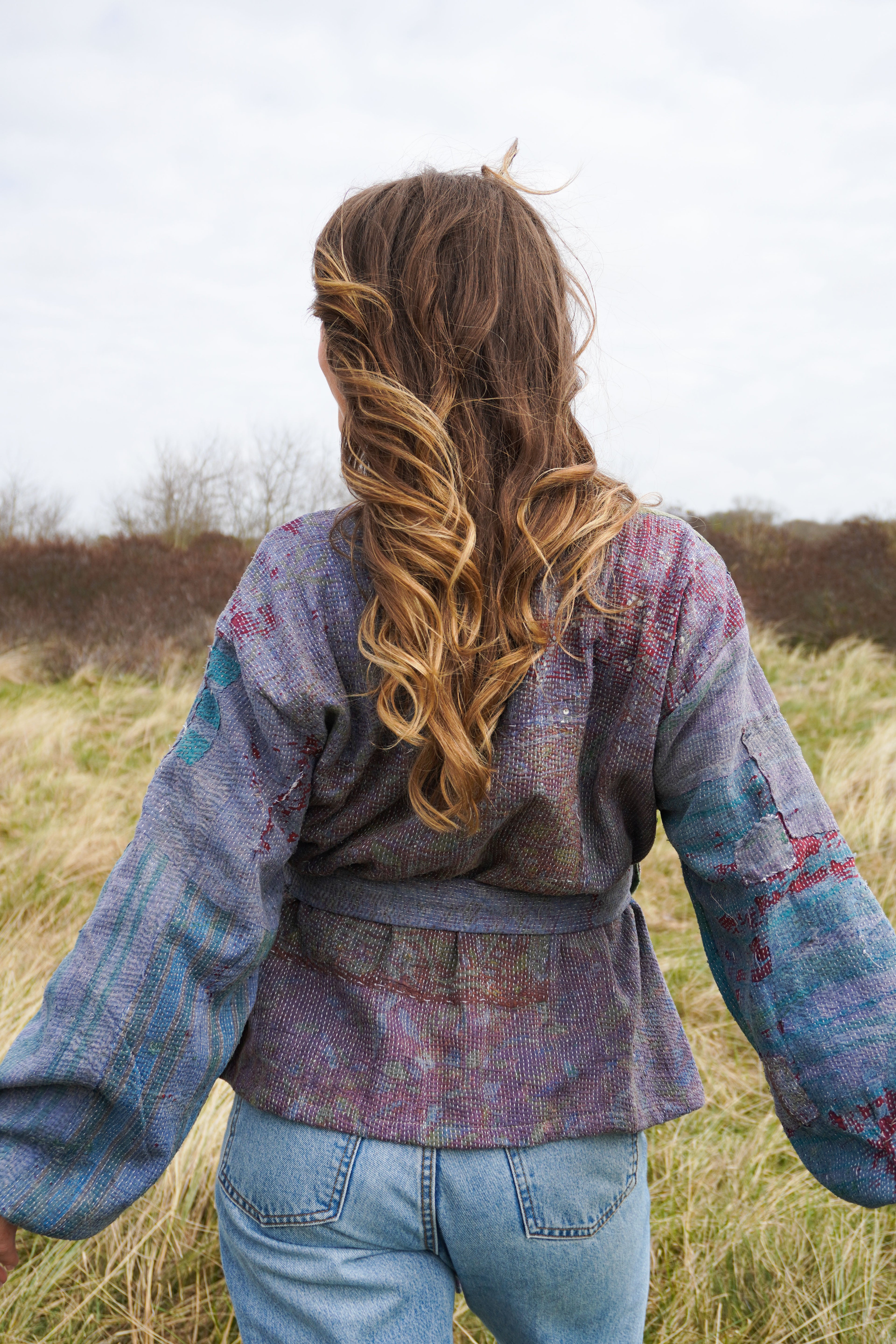 Majstudio / sari coat short / vintage rugged 083