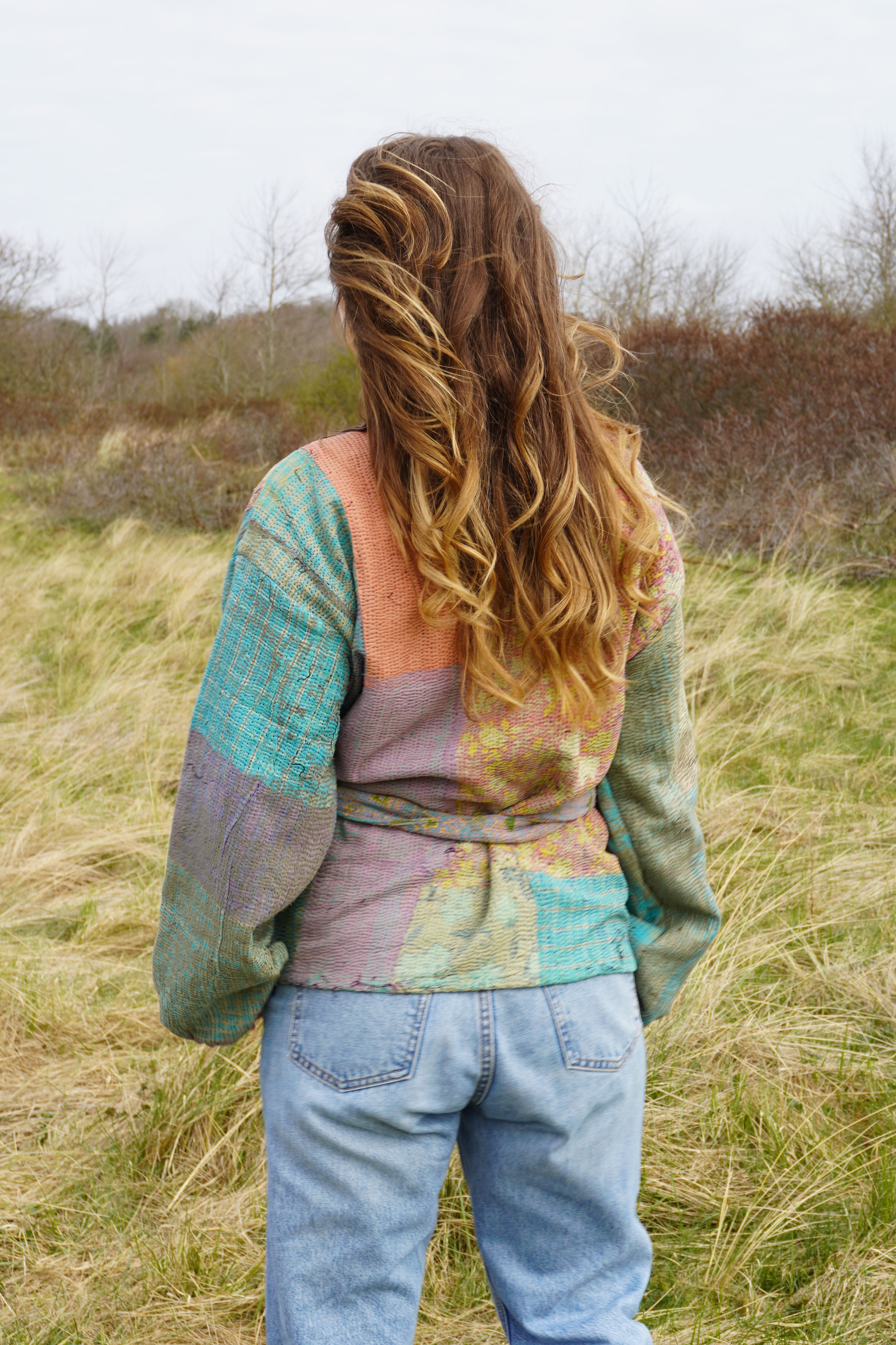 Majstudio / sari coat short / vintage rugged 084