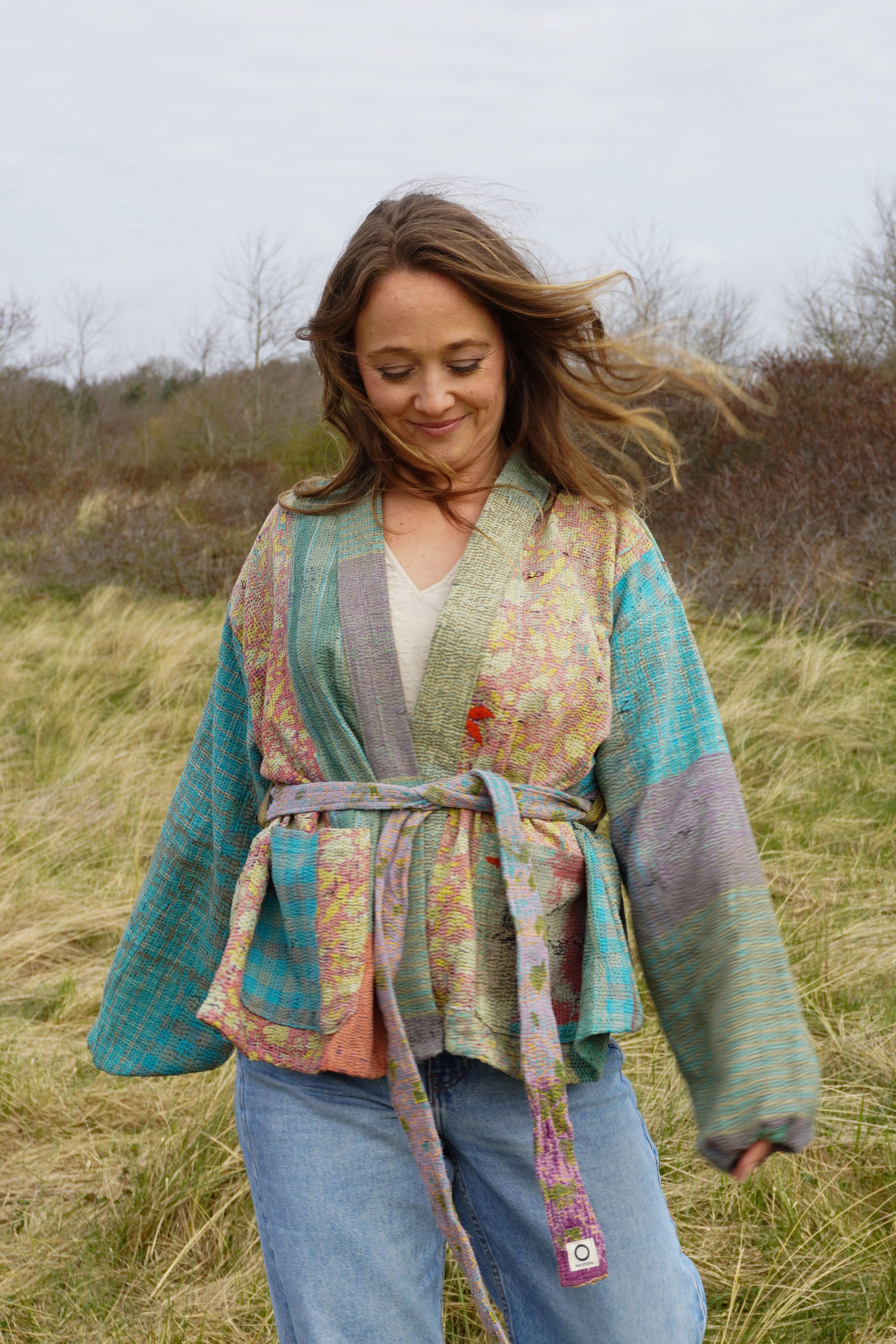 Majstudio / sari coat short / vintage rugged 084