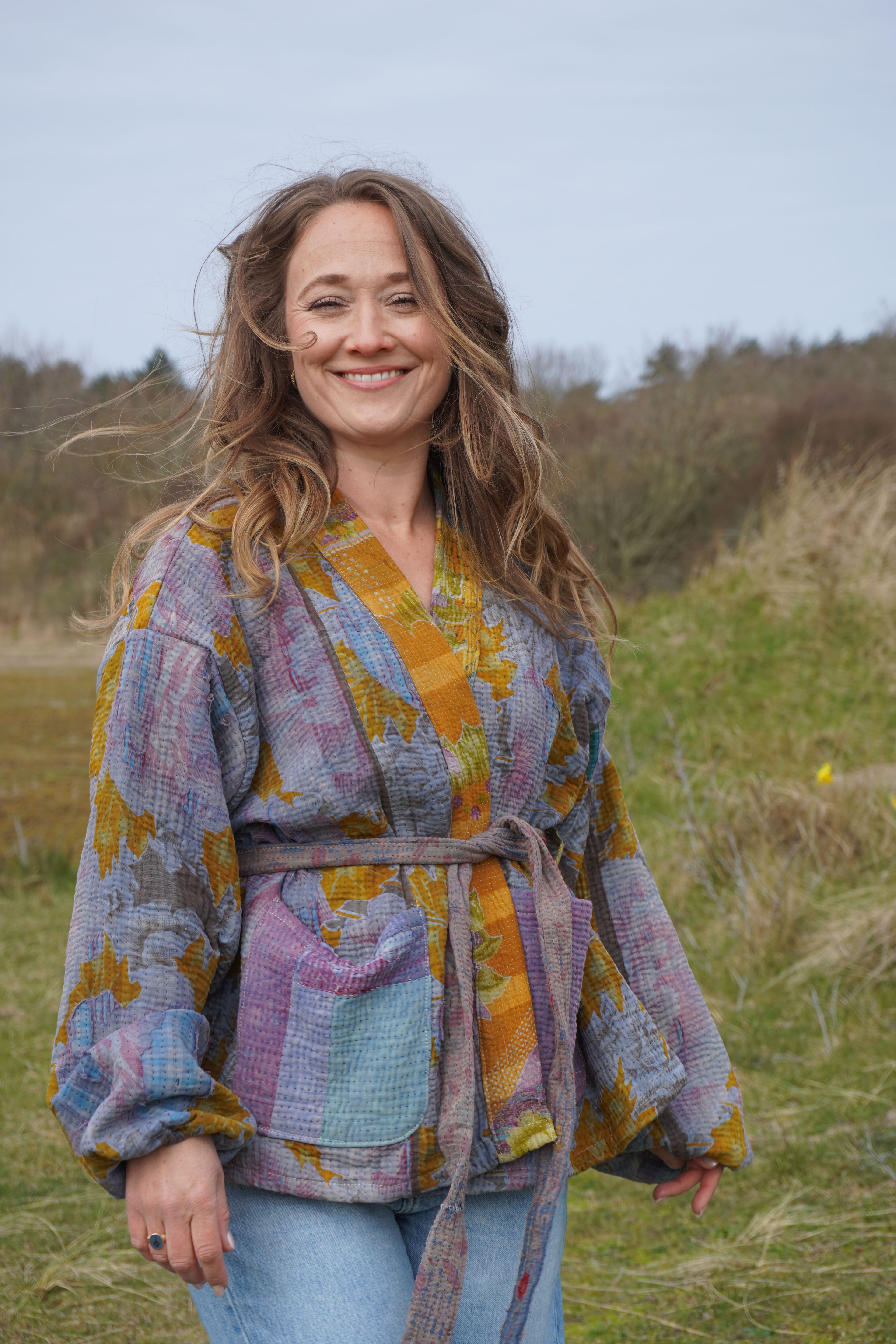 Majstudio / sari coat short / vintage rugged 085