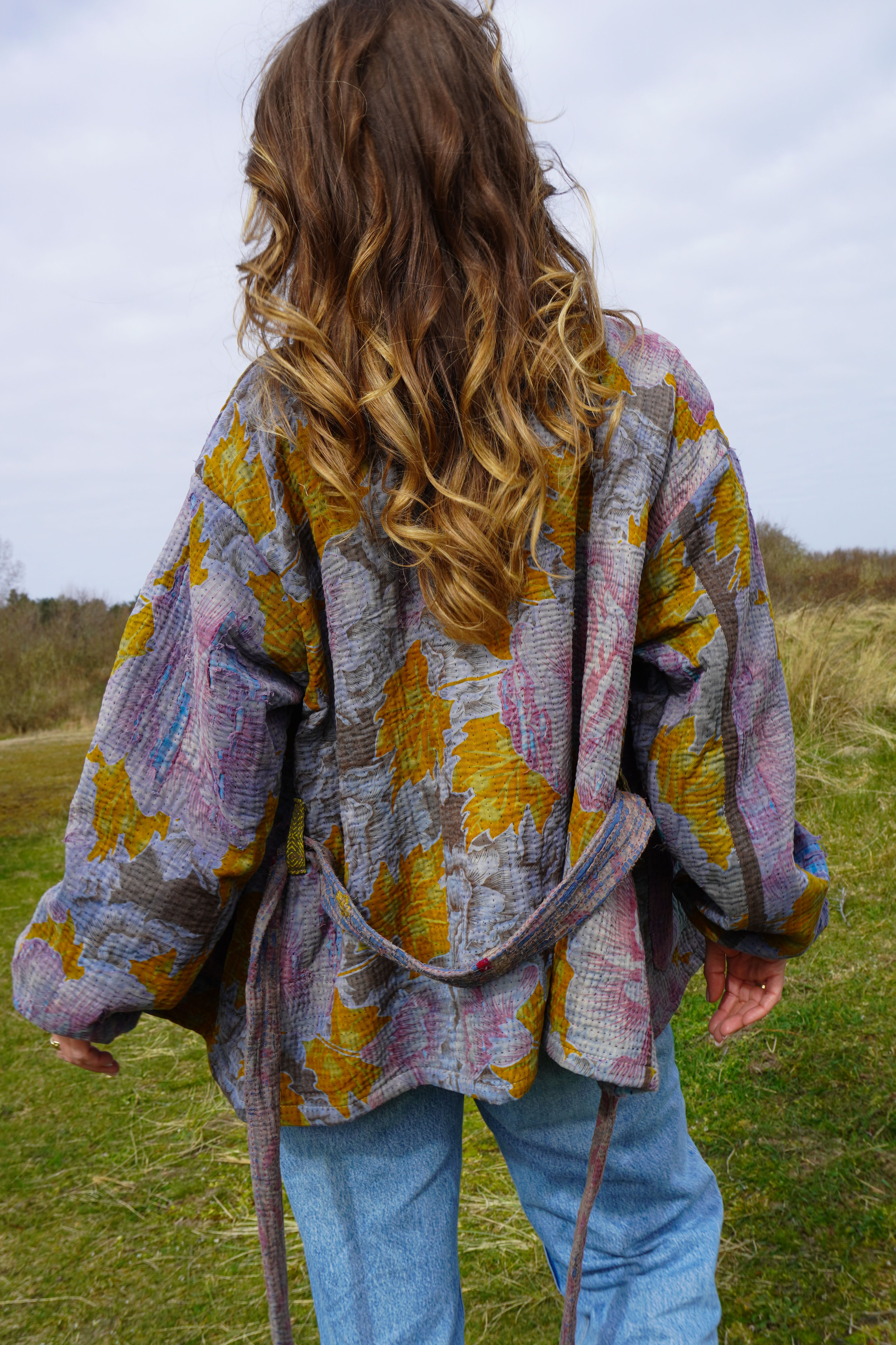 Majstudio / sari coat short / vintage rugged 085