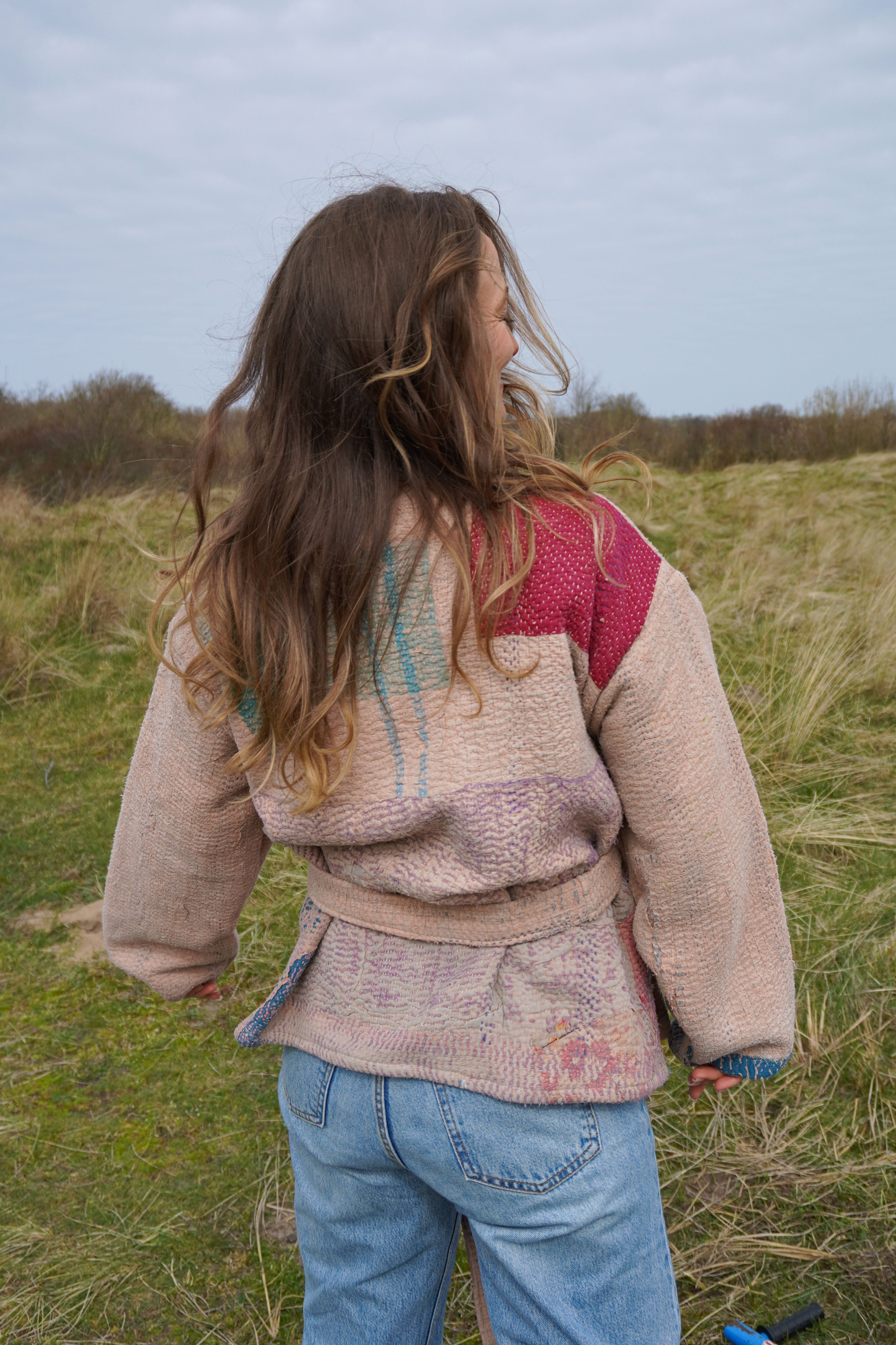 Majstudio / sari coat short / vintage rugged 086