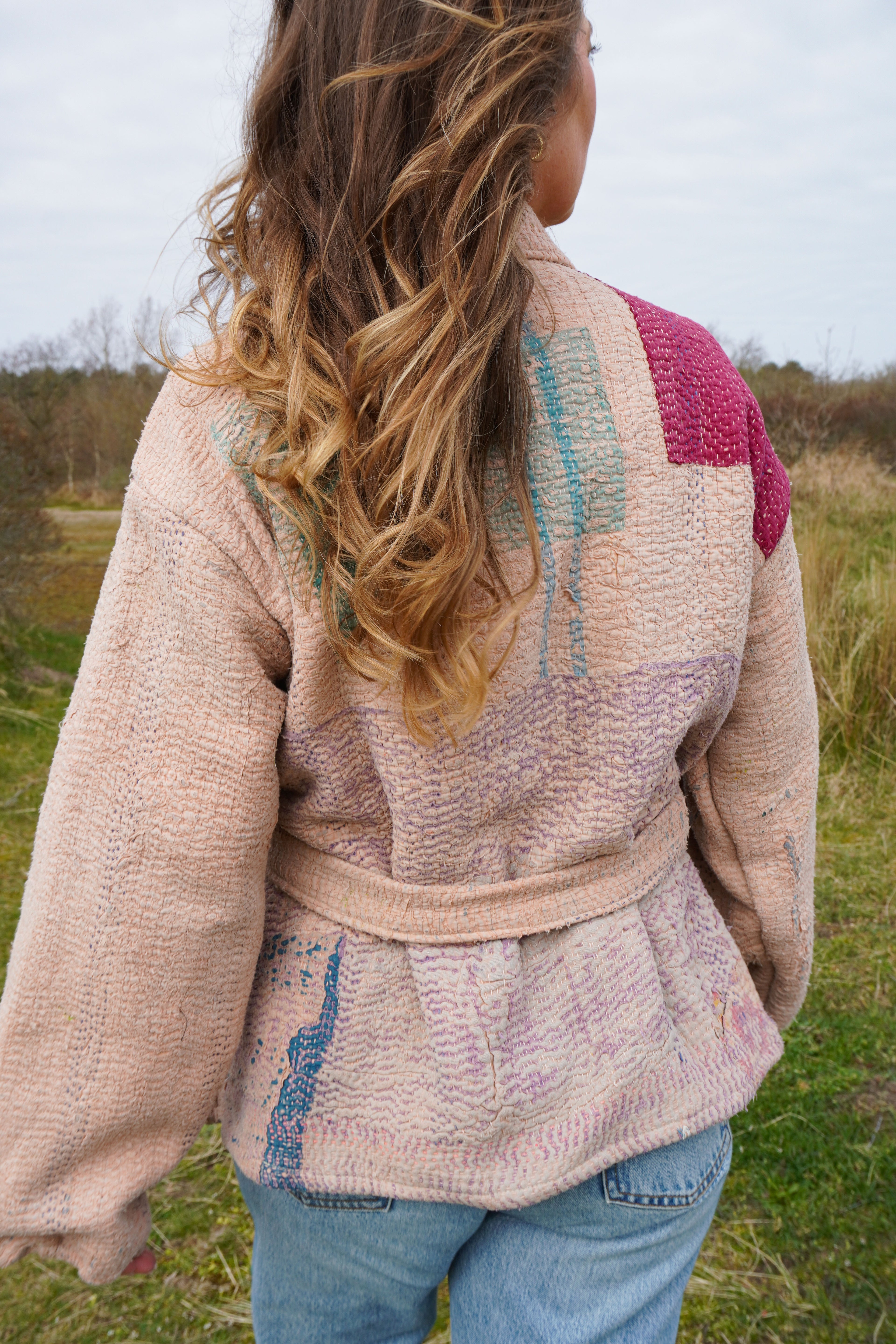 Majstudio / sari coat short / vintage rugged 086