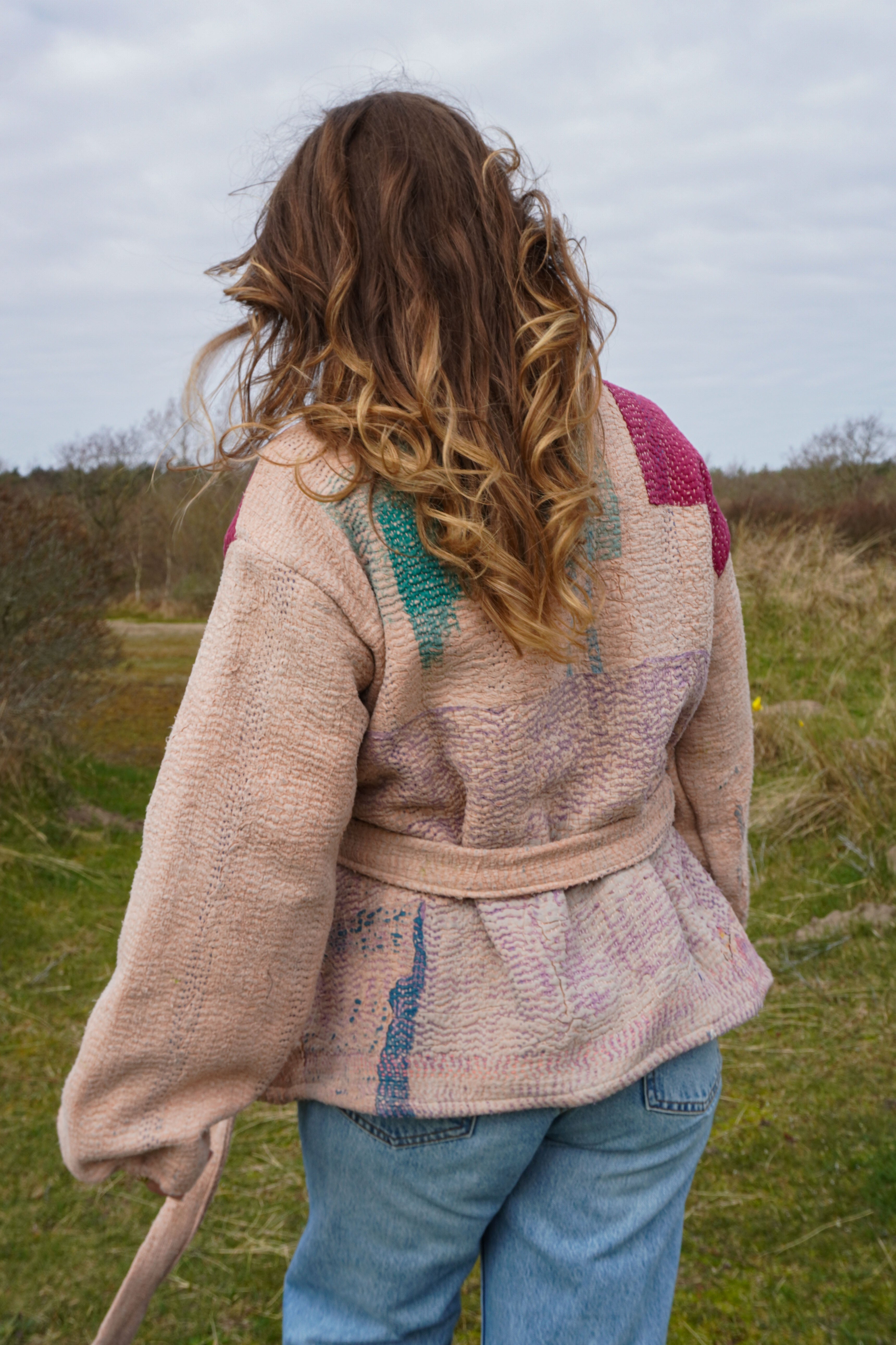 Majstudio / sari coat short / vintage rugged 086