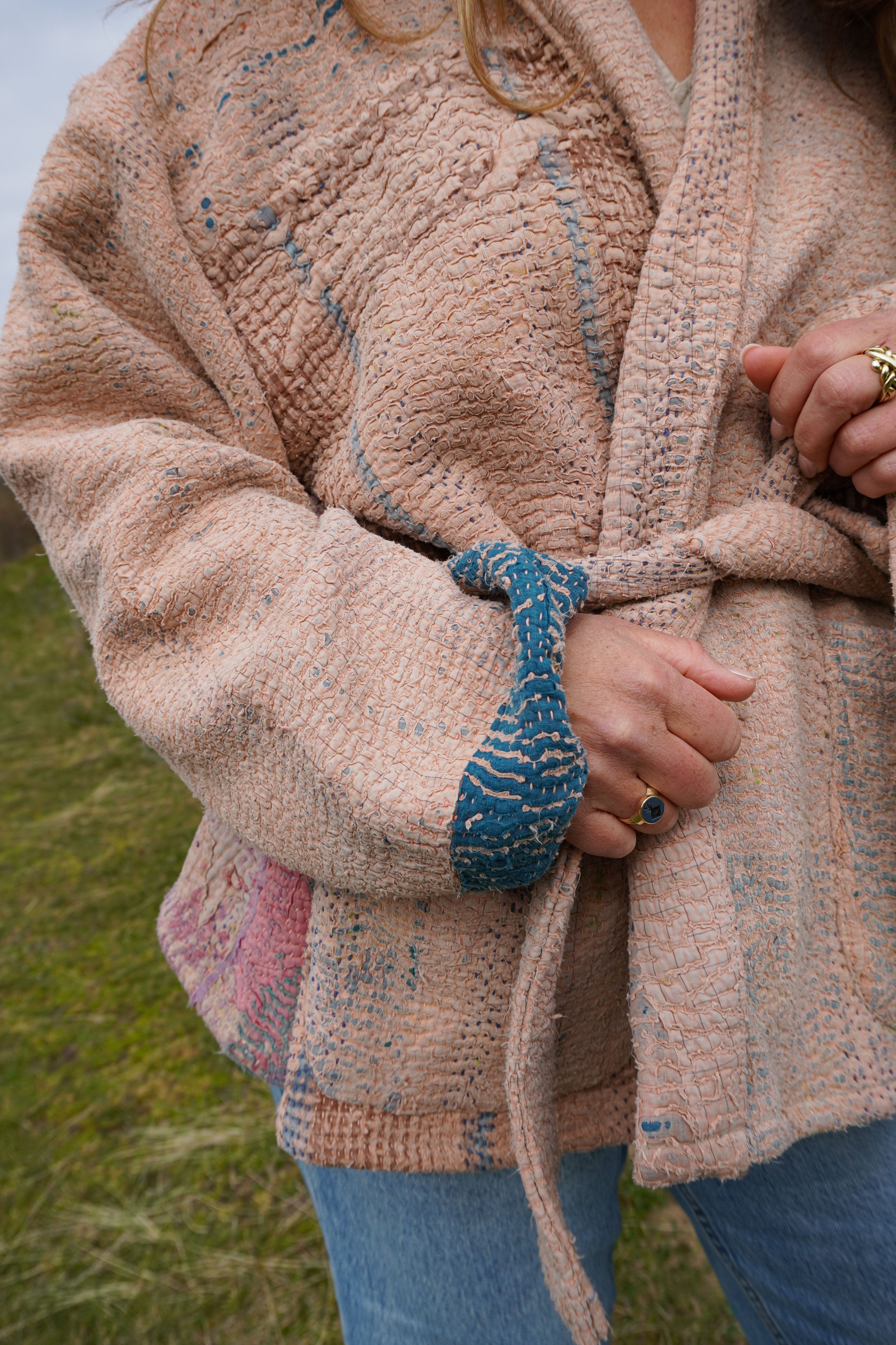 Majstudio / sari coat short / vintage rugged 086