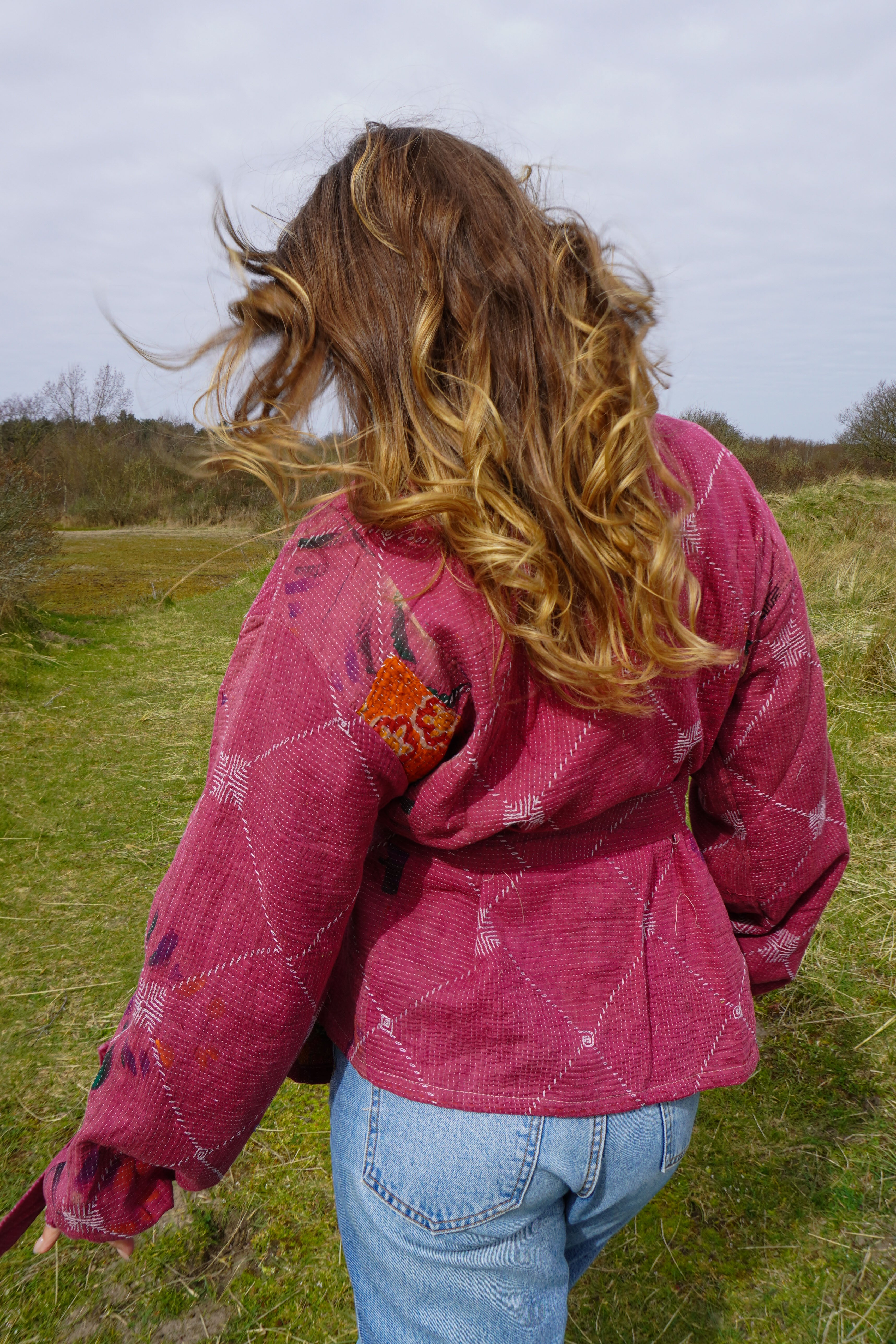 Majstudio / sari coat short / vintage rugged 087