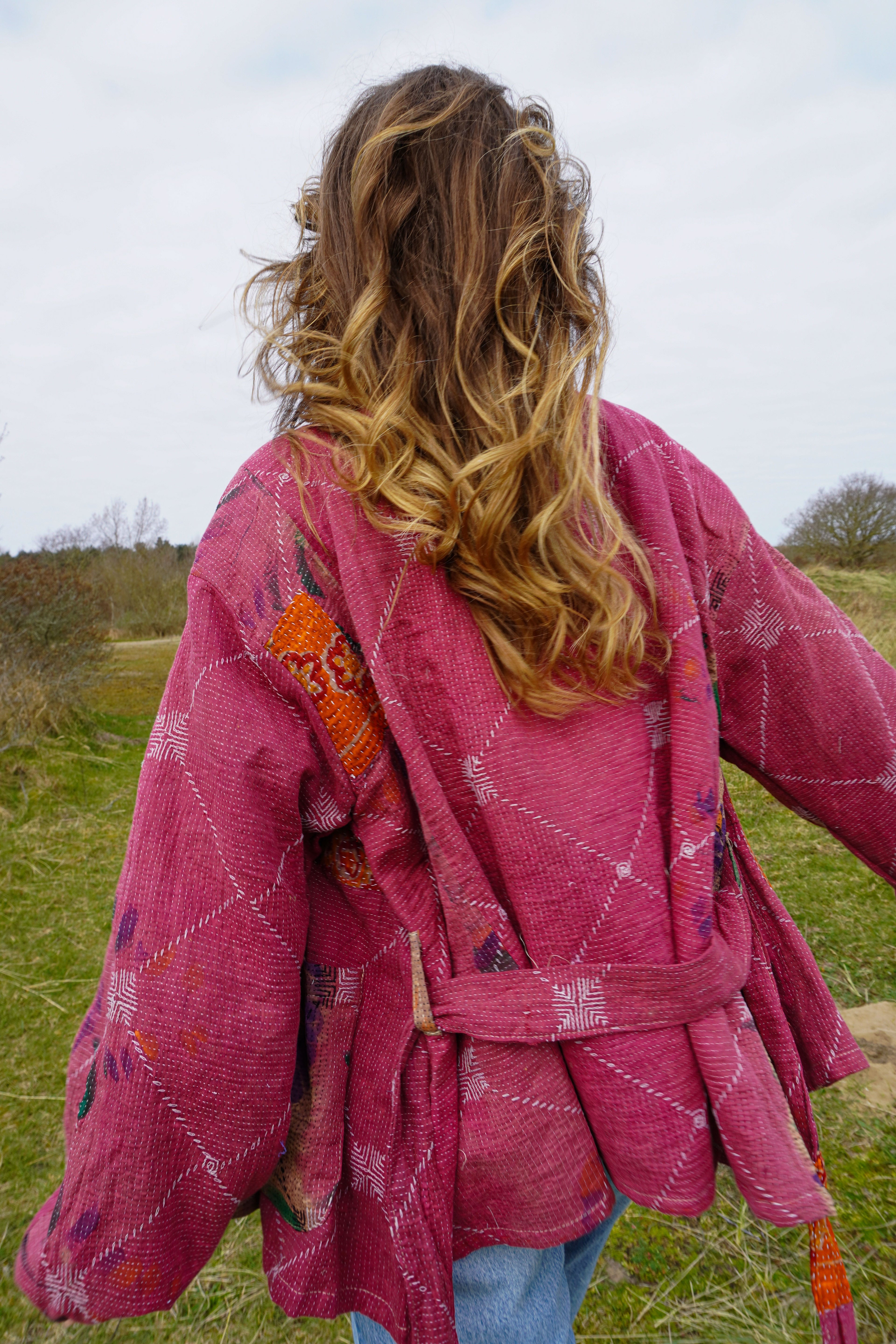 Majstudio / sari coat short / vintage rugged 087