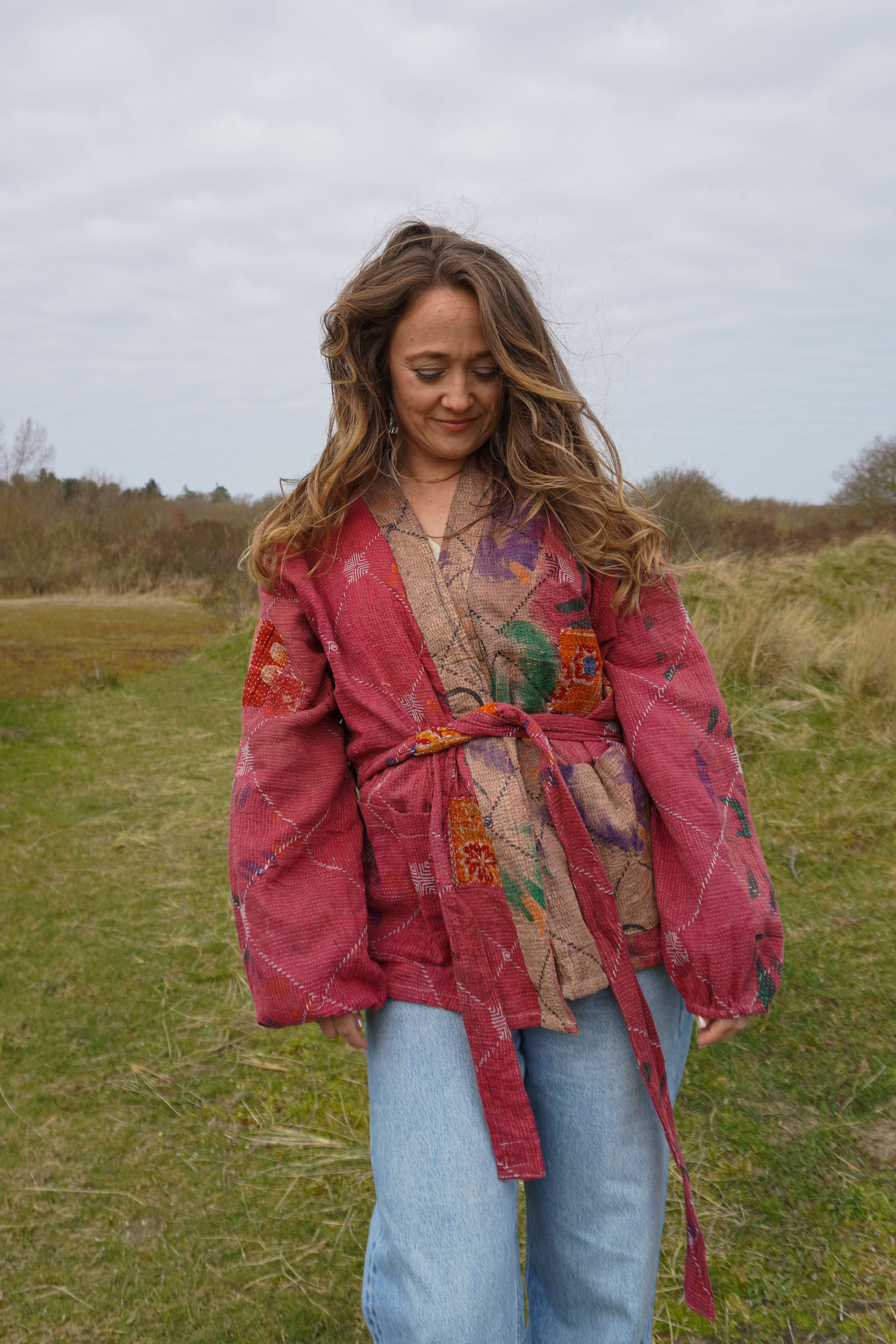 Majstudio / sari coat short / vintage rugged 087