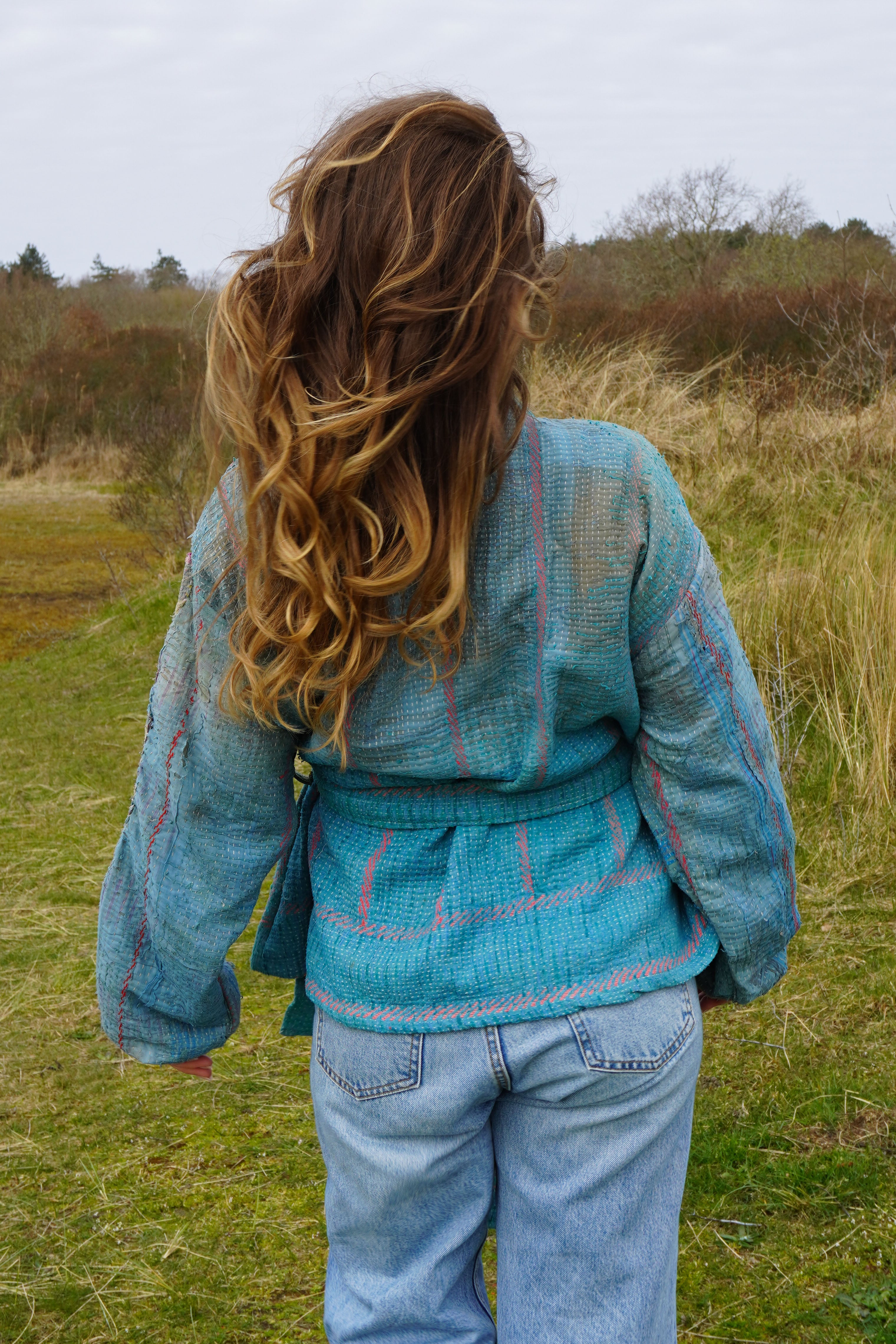 Majstudio / sari coat short / vintage rugged 088