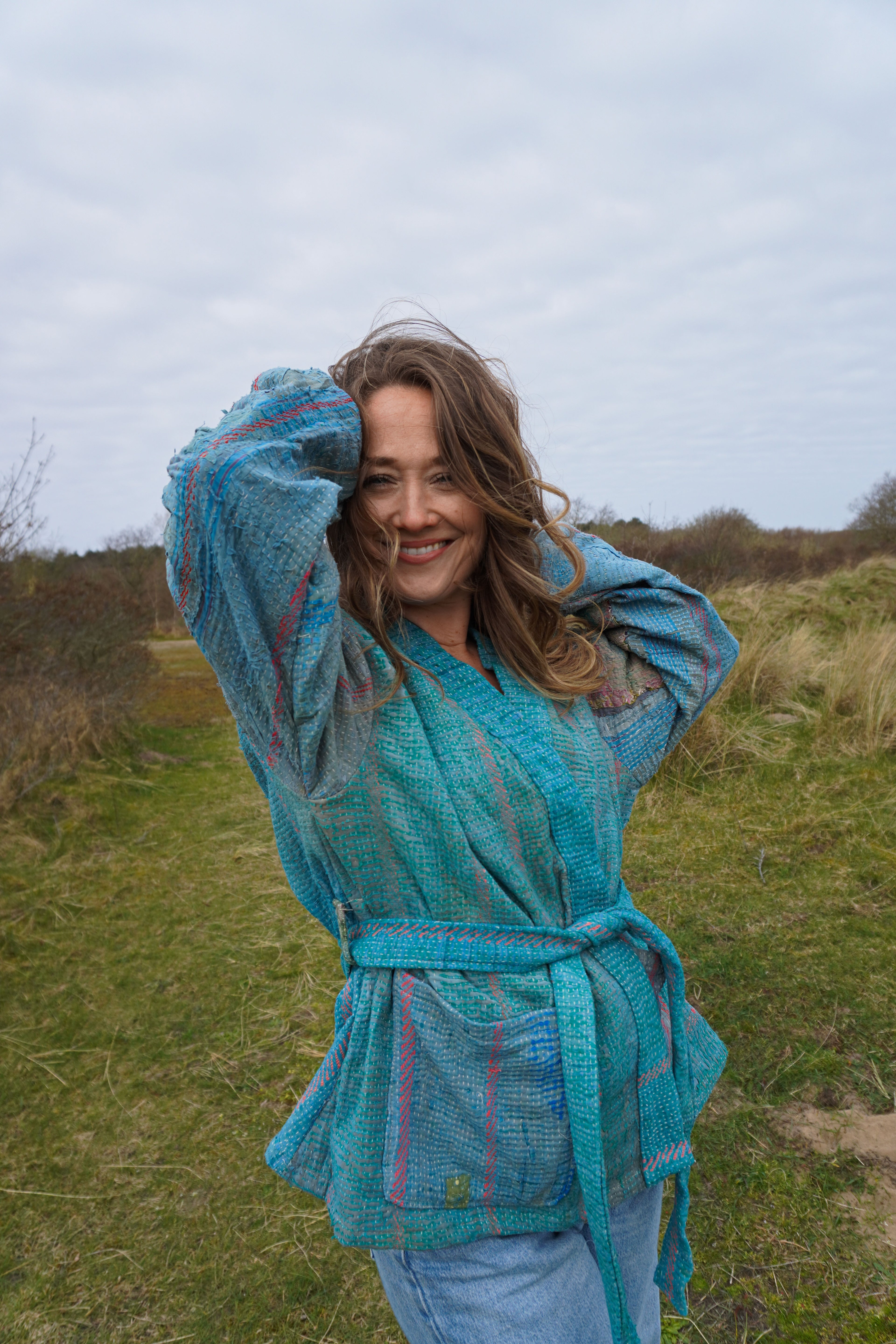 Majstudio / sari coat short / vintage rugged 088