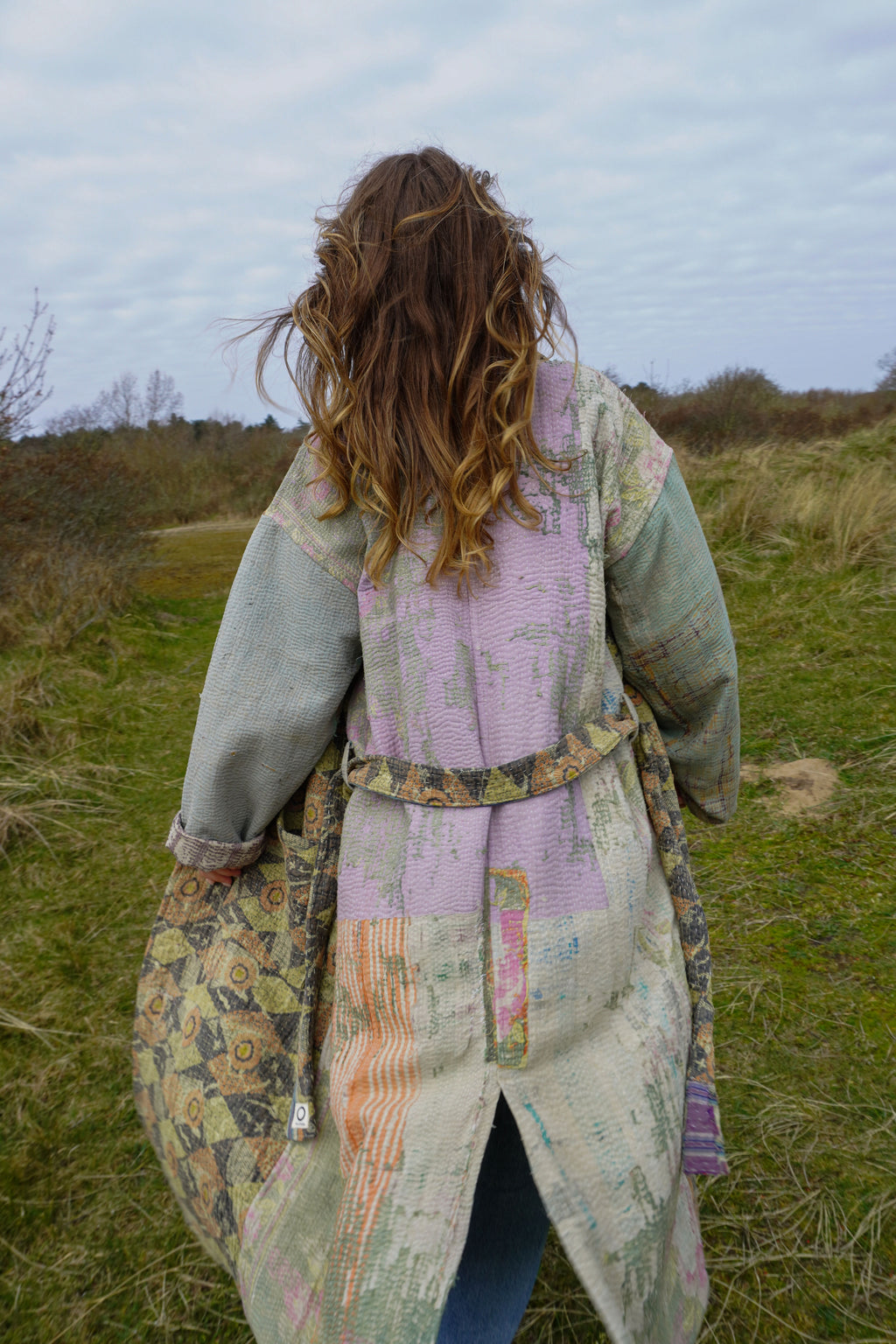 Majstudio / sari coat long / Vintage rugged 080