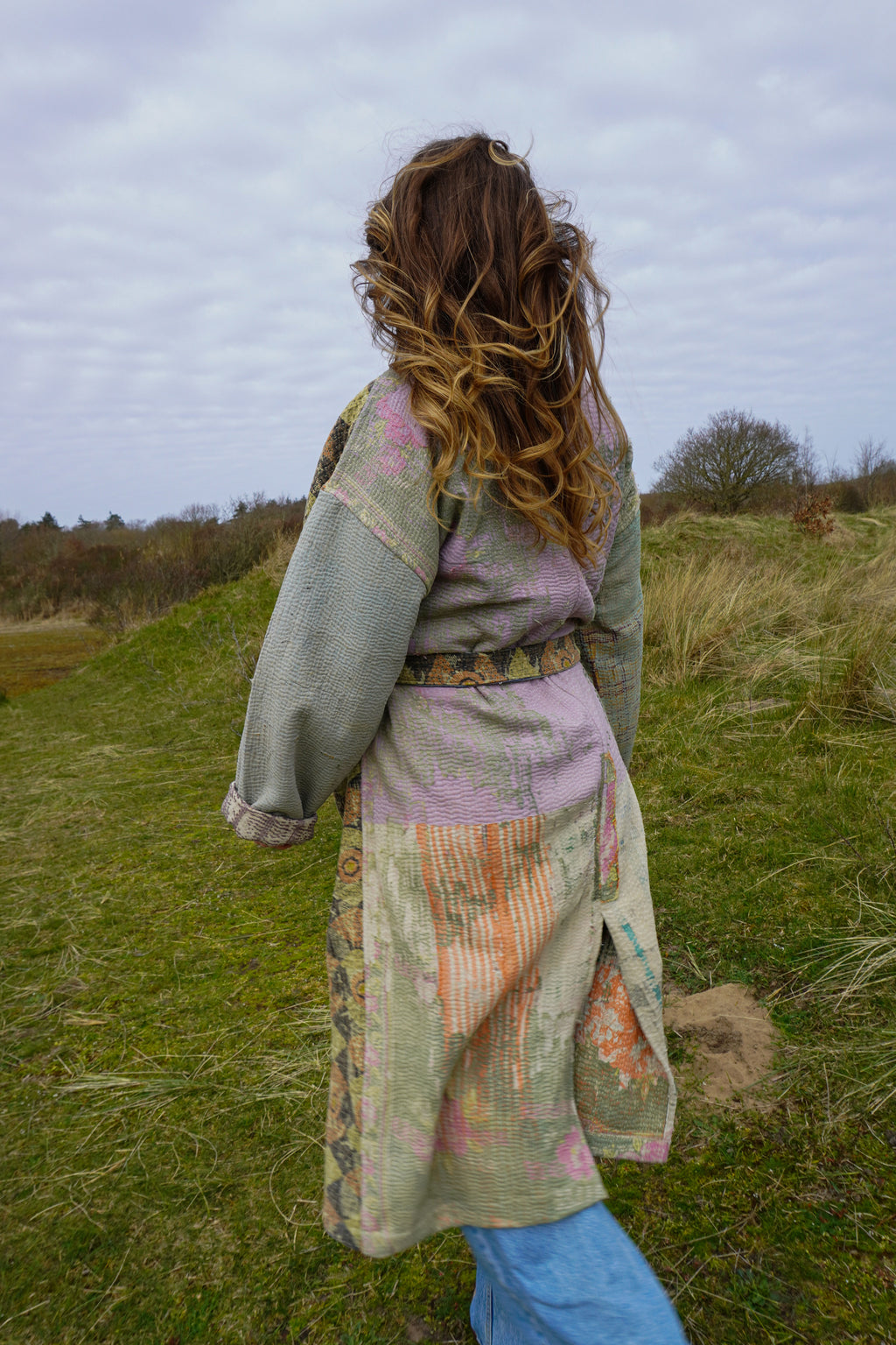 Majstudio / sari coat long / Vintage rugged 080