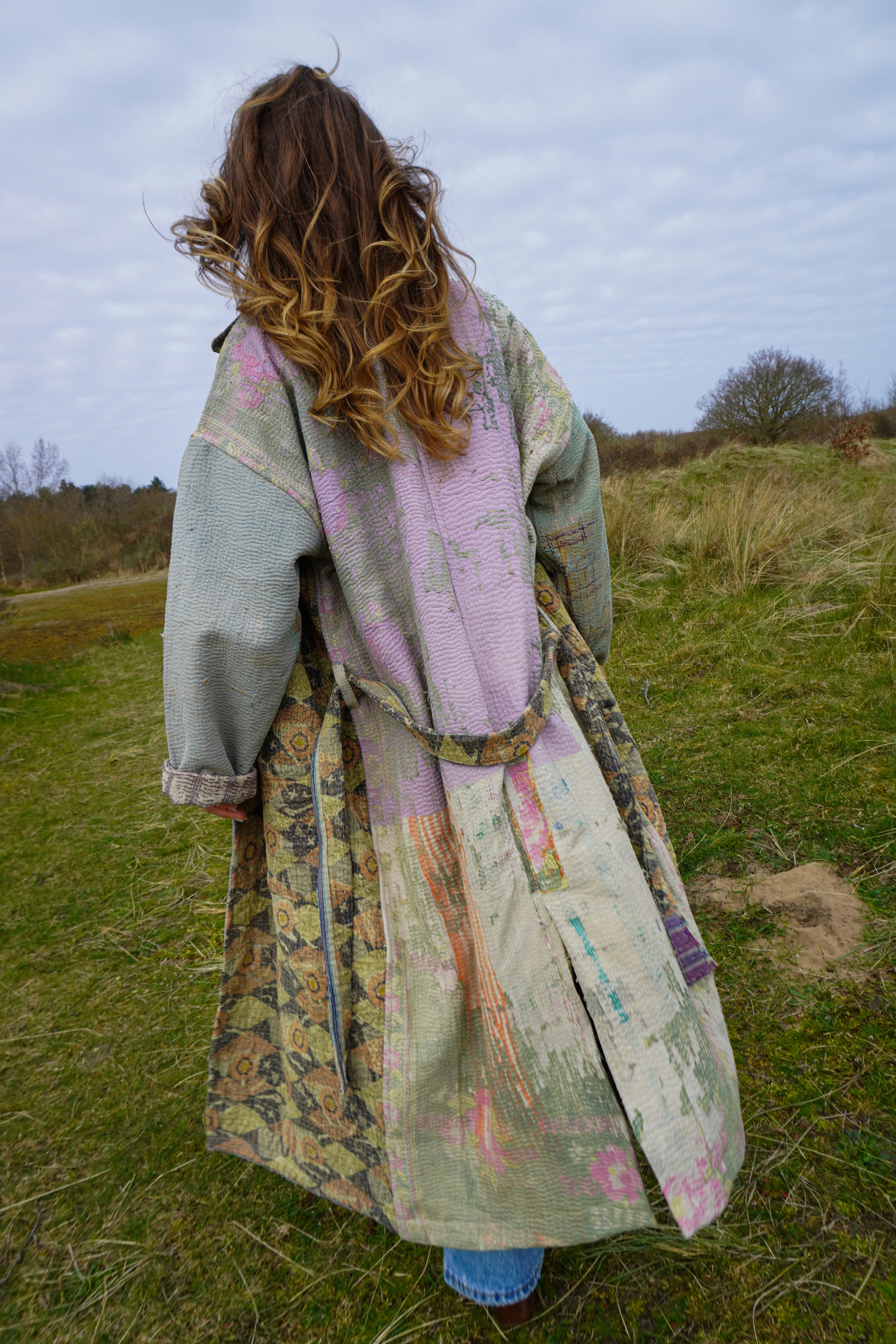 Majstudio / sari coat long / Vintage rugged 080