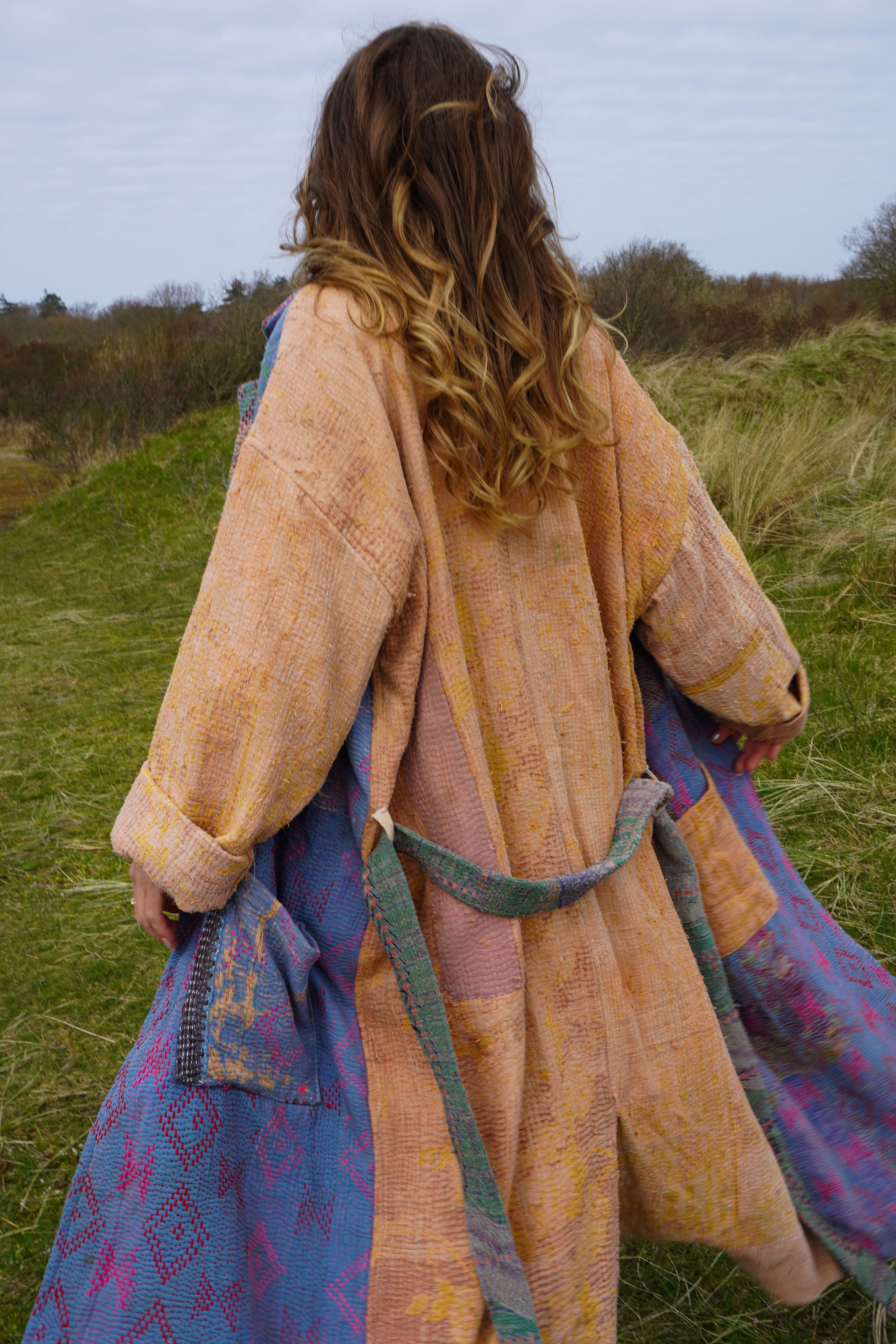 Majstudio / sari coat long / Vintage rugged 081