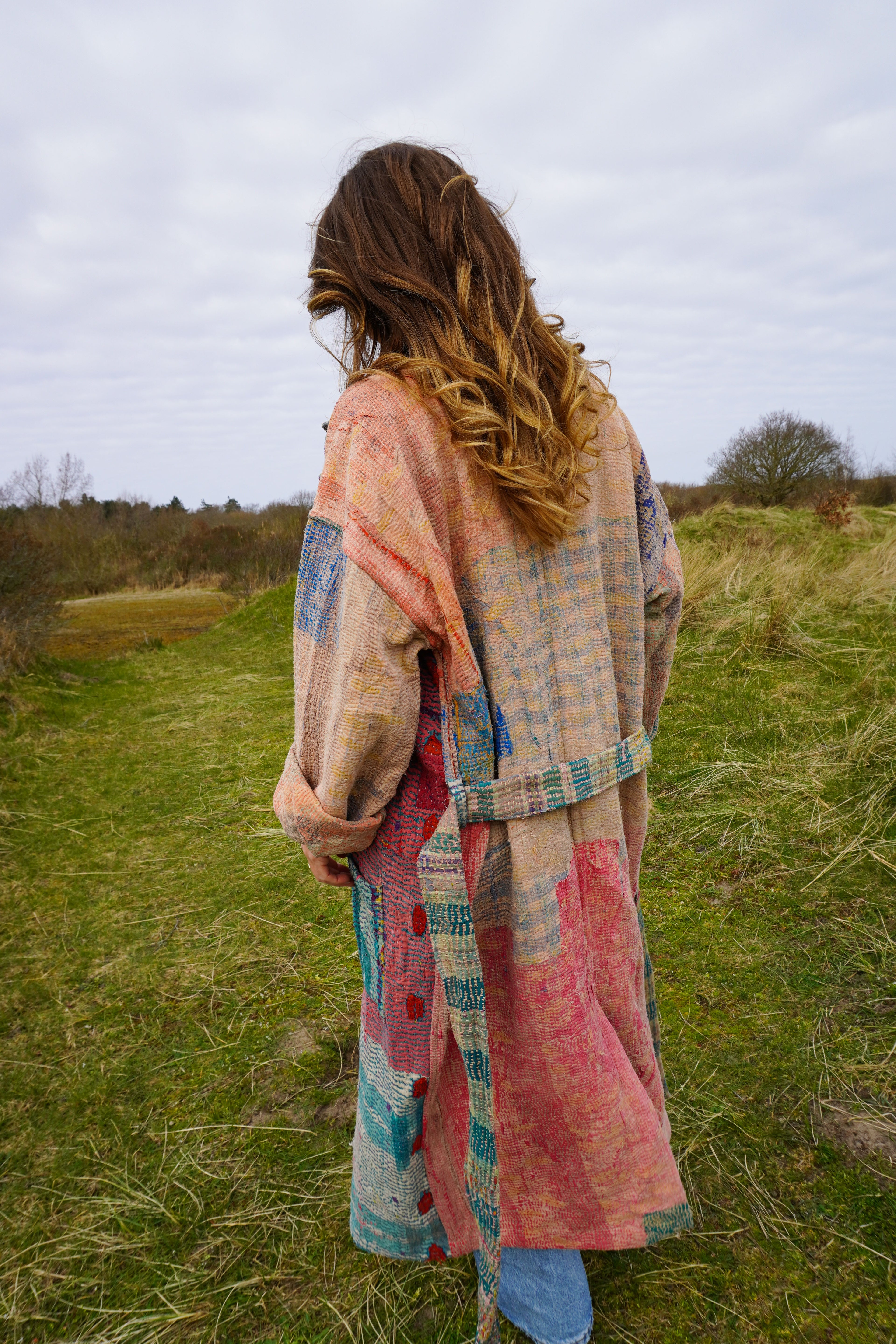 Majstudio / sari coat long / Vintage rugged 082