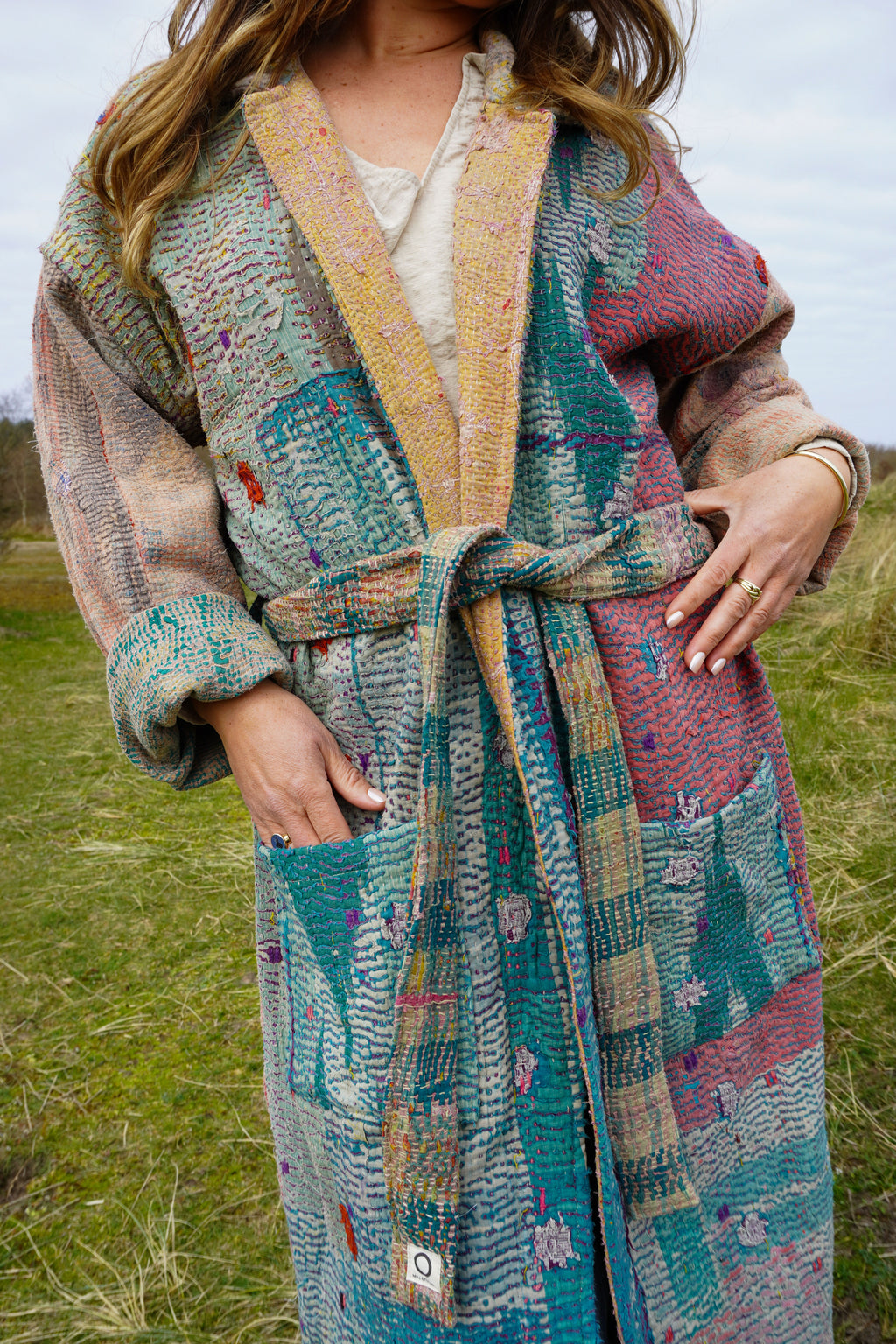 Majstudio / sari coat long / Vintage rugged 082