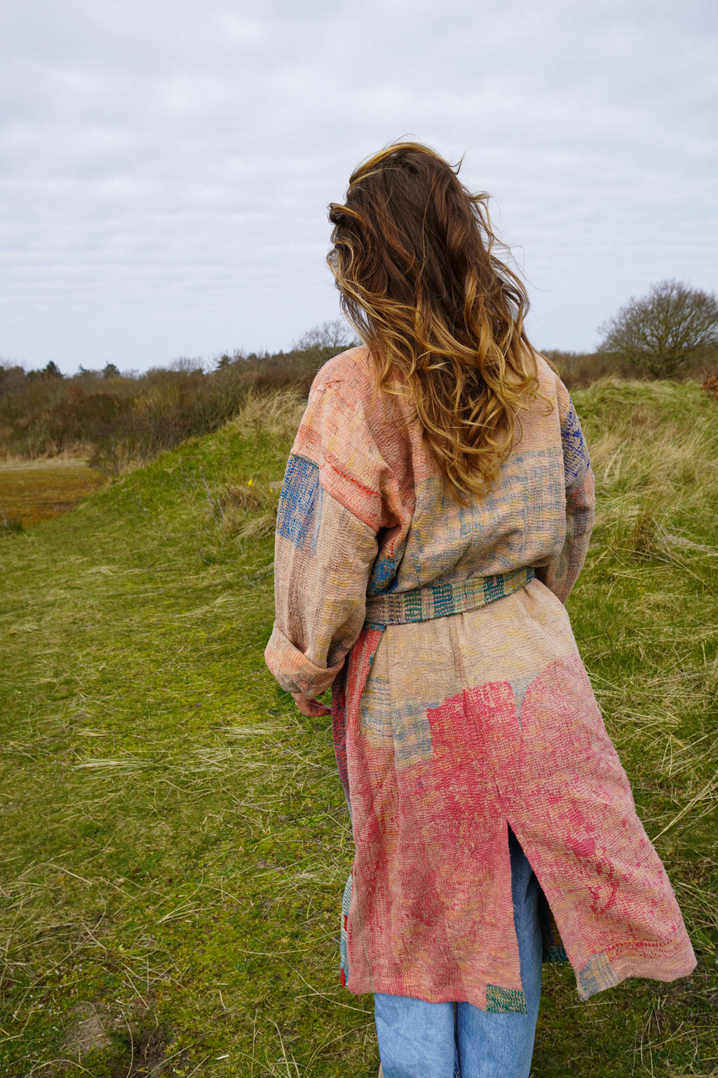 Majstudio / sari coat long / Vintage rugged 082