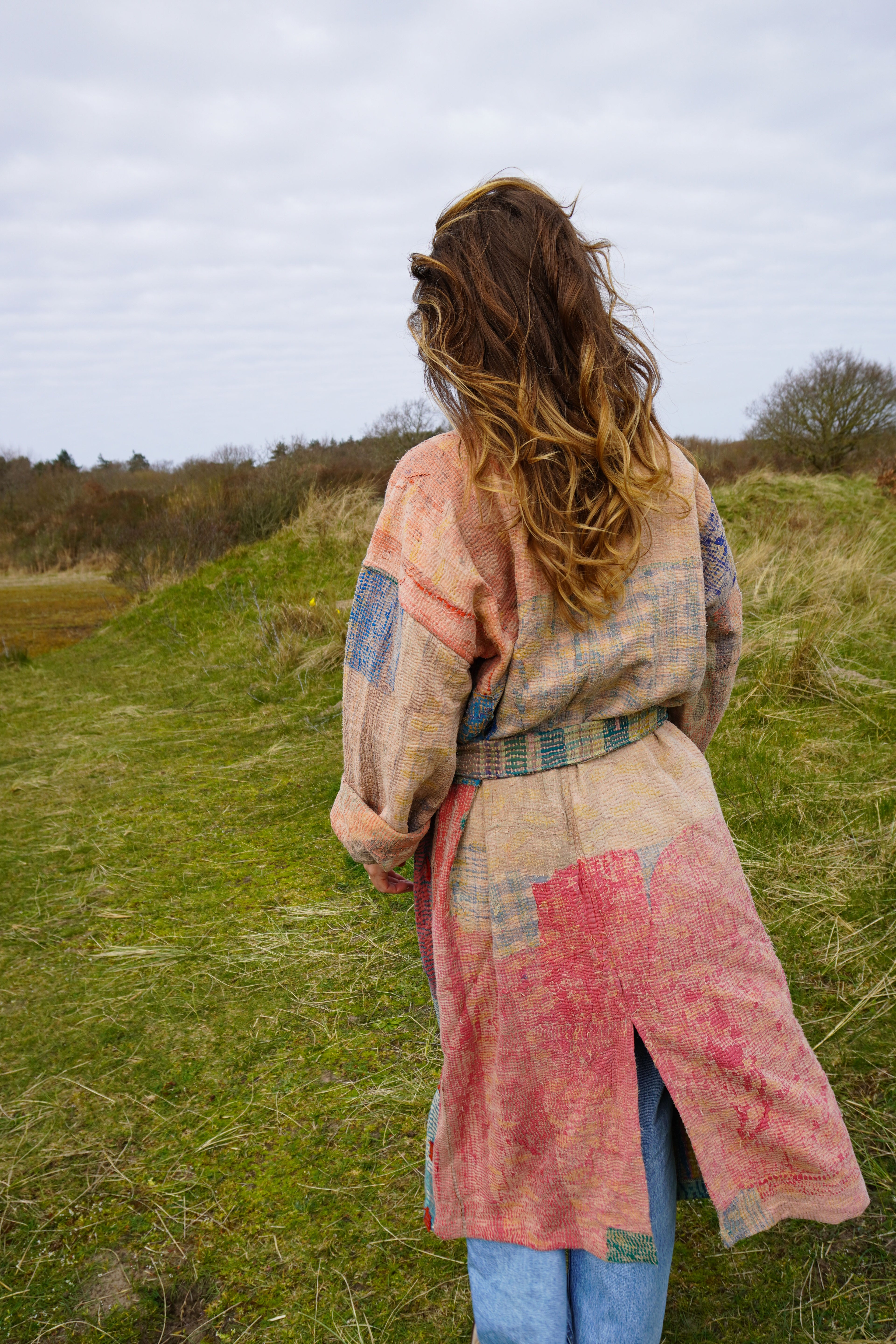 Majstudio / sari coat long / Vintage rugged 082