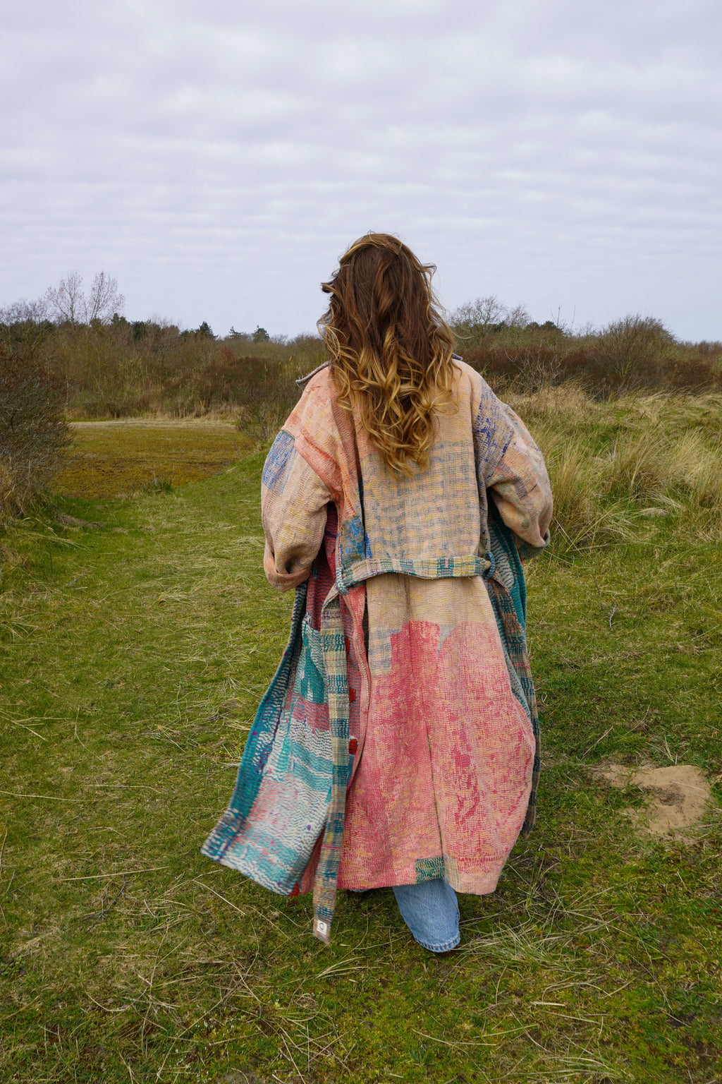 Majstudio / sari coat long / Vintage rugged 082