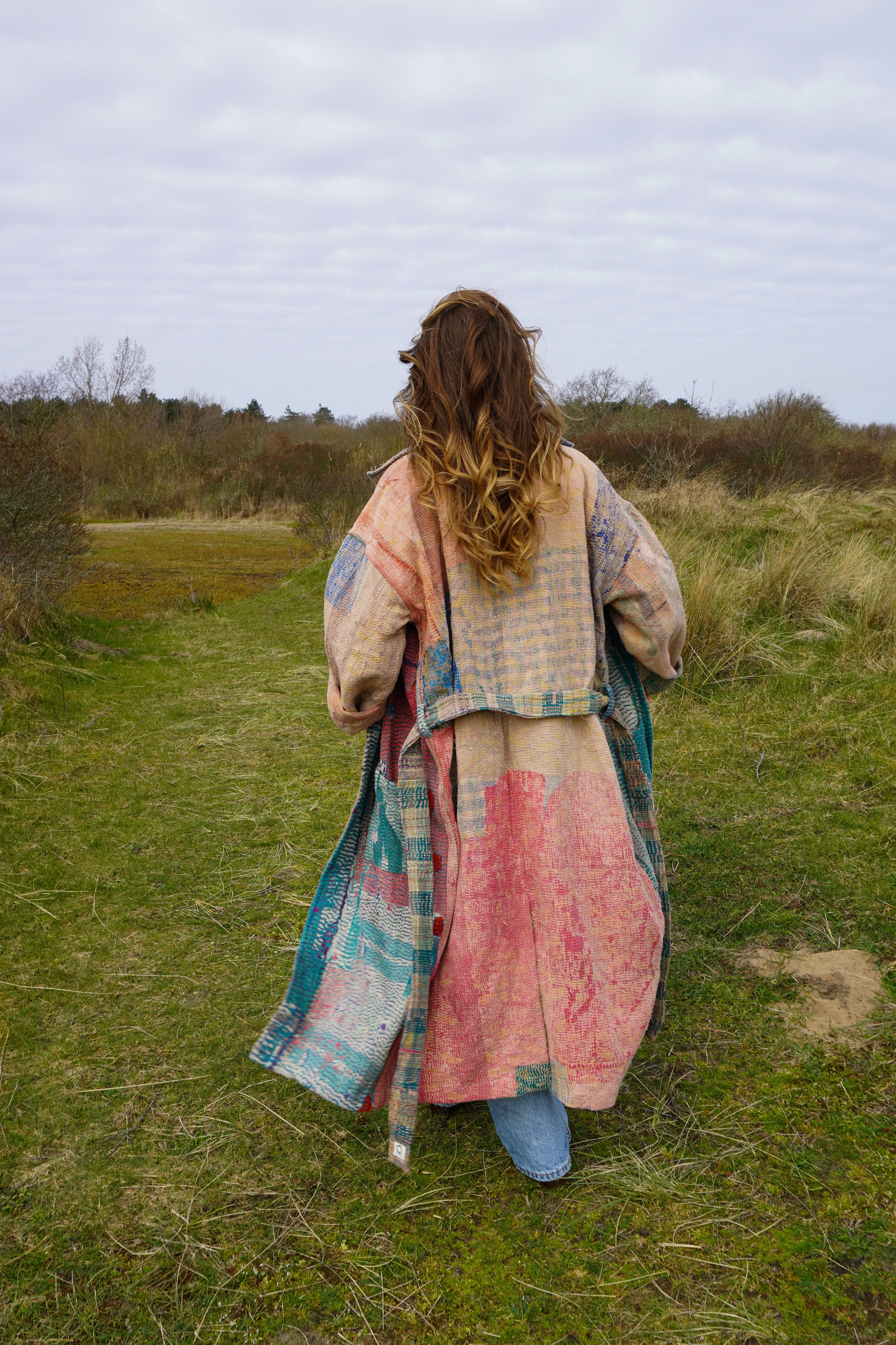 Majstudio / sari coat long / Vintage rugged 082