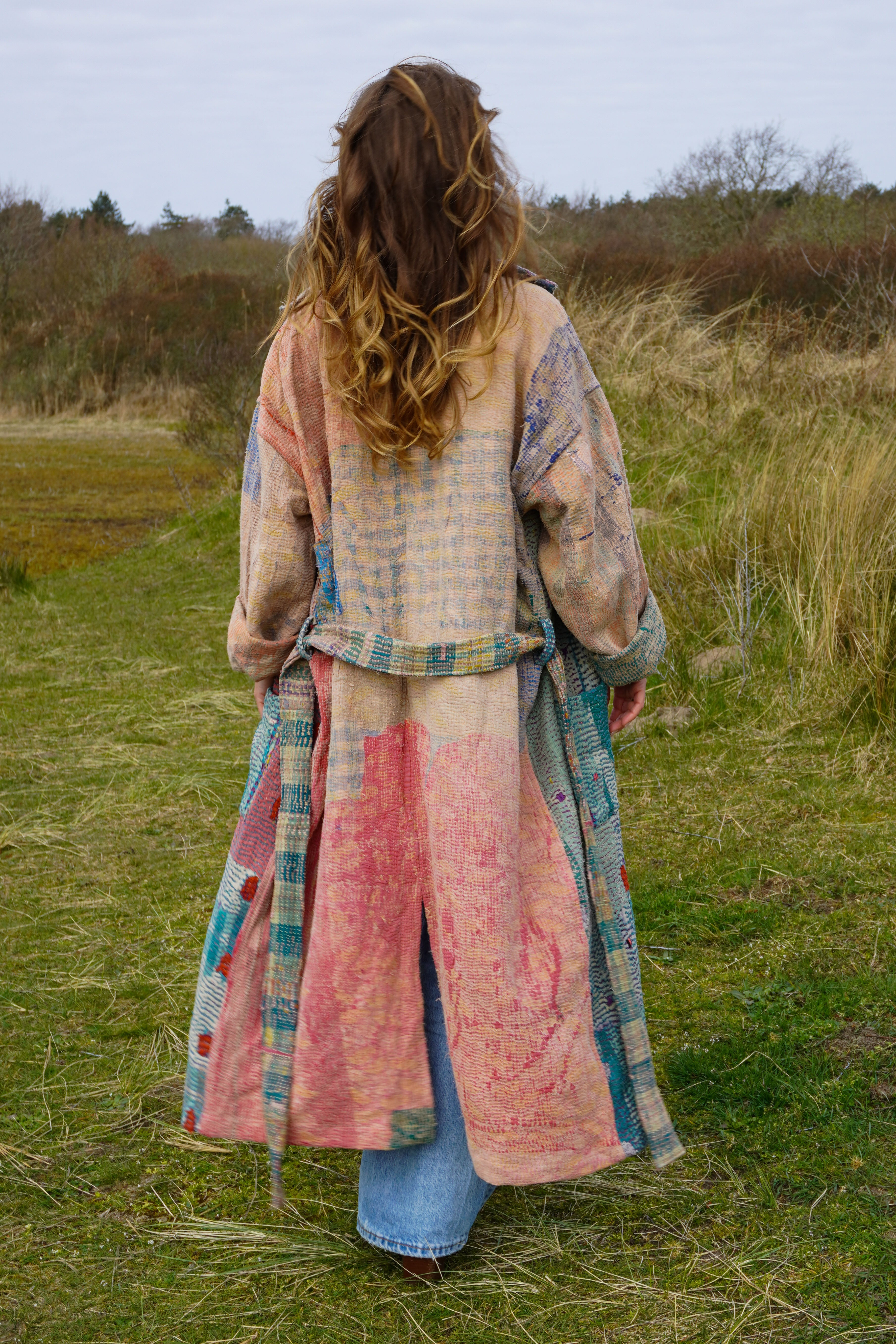 Majstudio / sari coat long / Vintage rugged 082