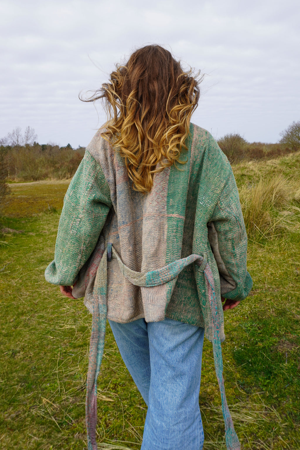 Majstudio / sari coat short / vintage rugged 089
