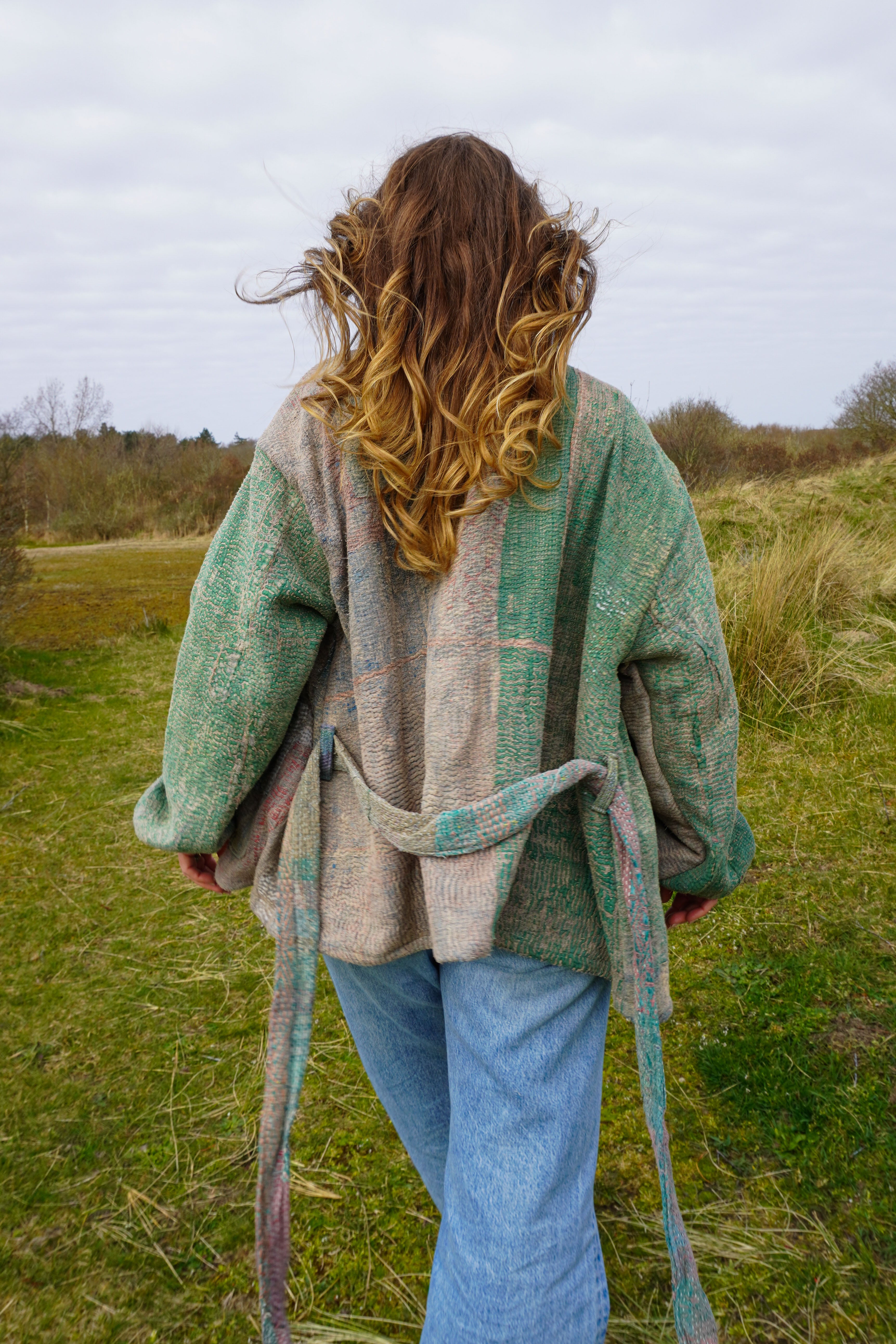 Majstudio / sari coat short / vintage rugged 089